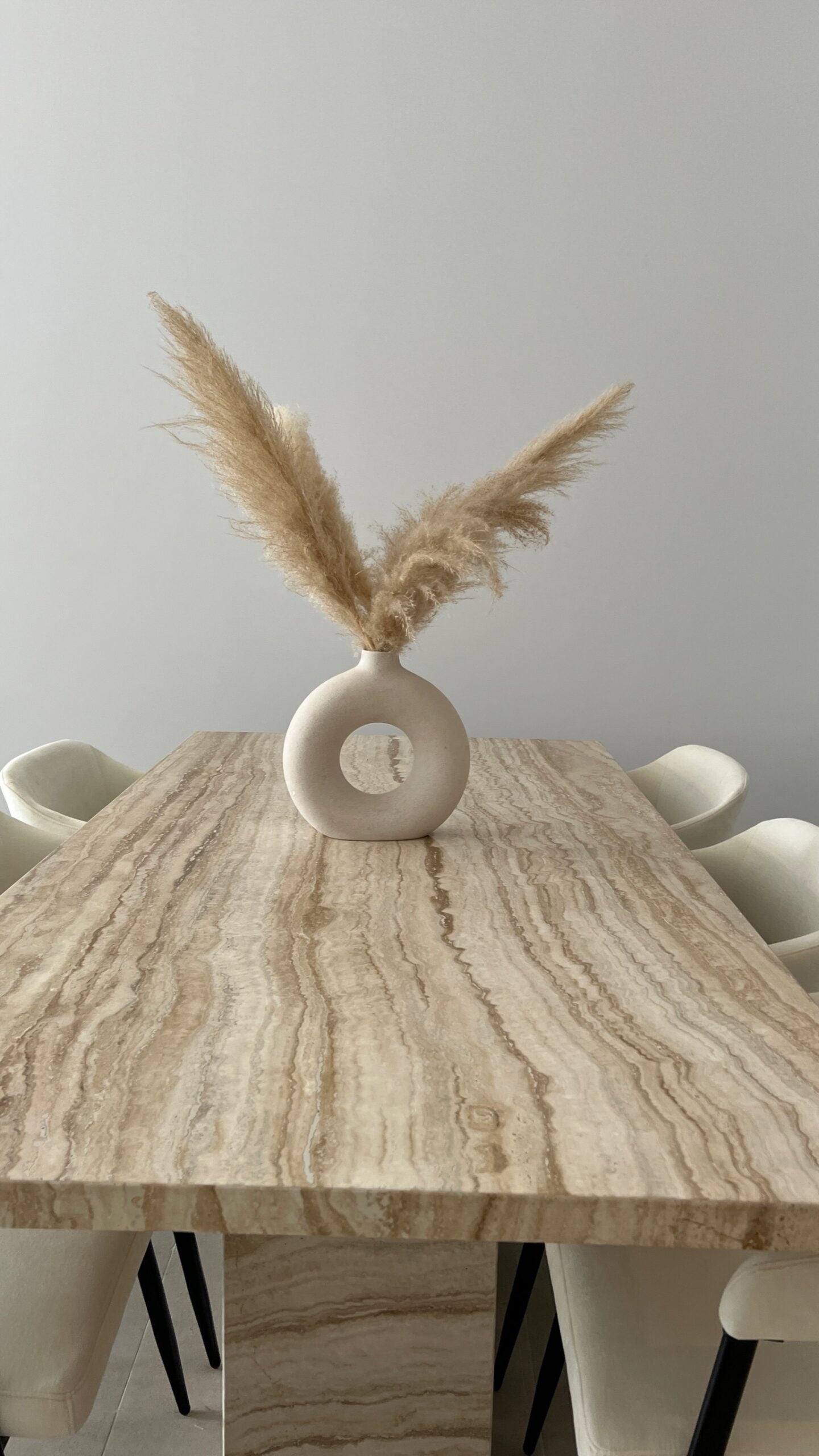 Penelope Travertine Dining Table