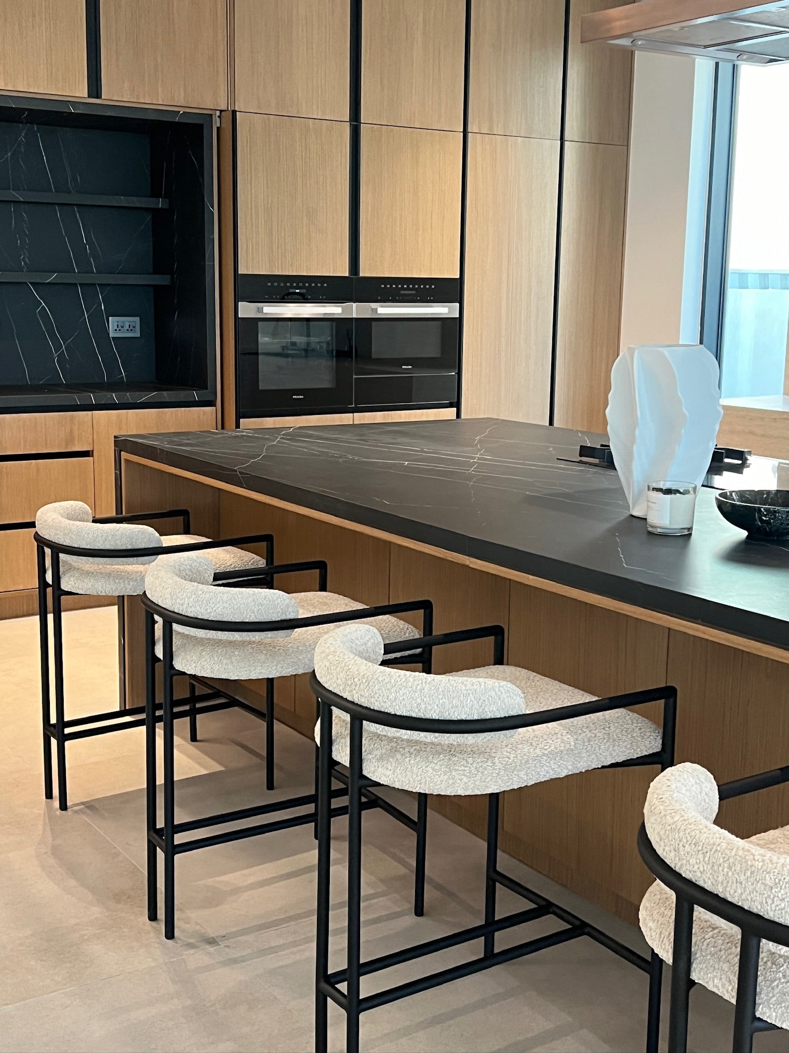 Leo Boucle Bar Stool