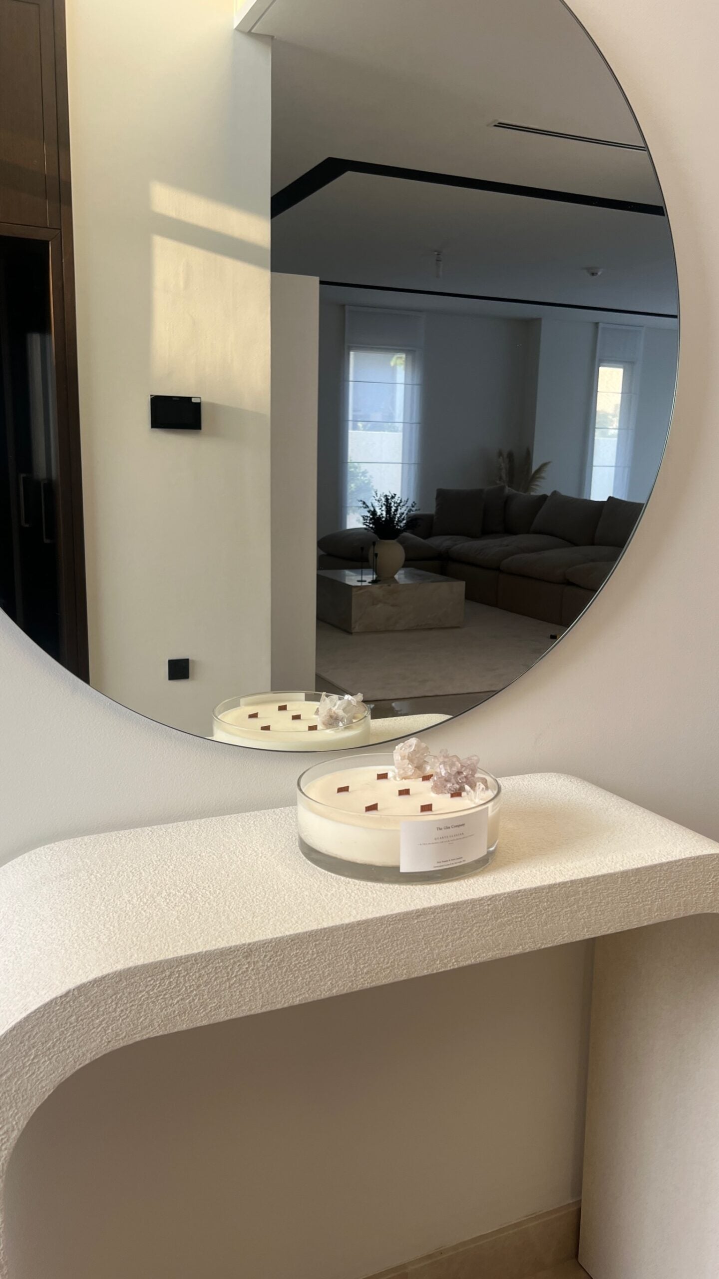 Vivienne Textured Paint Curve Console Table