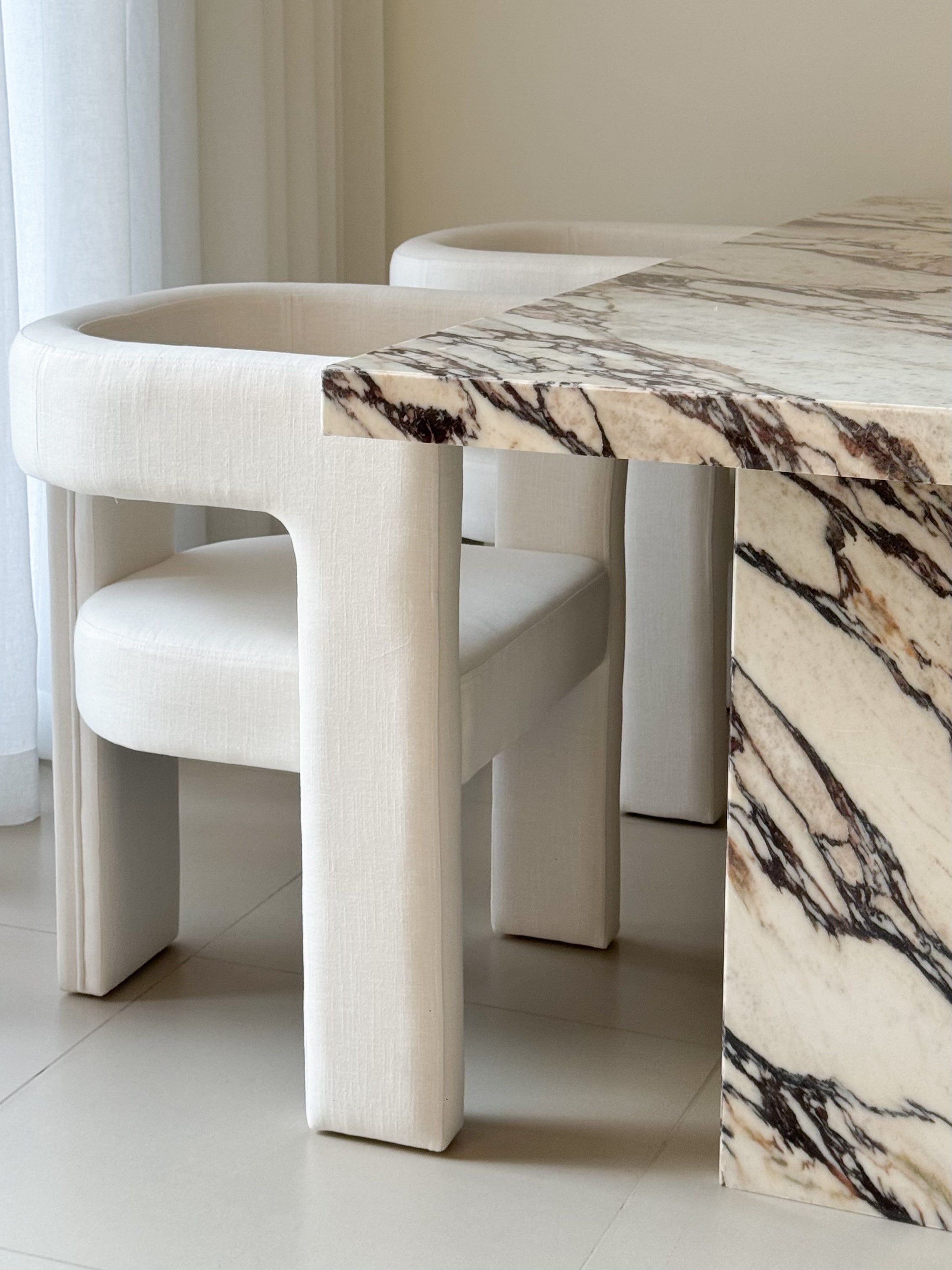 Violet Marble Dining Table