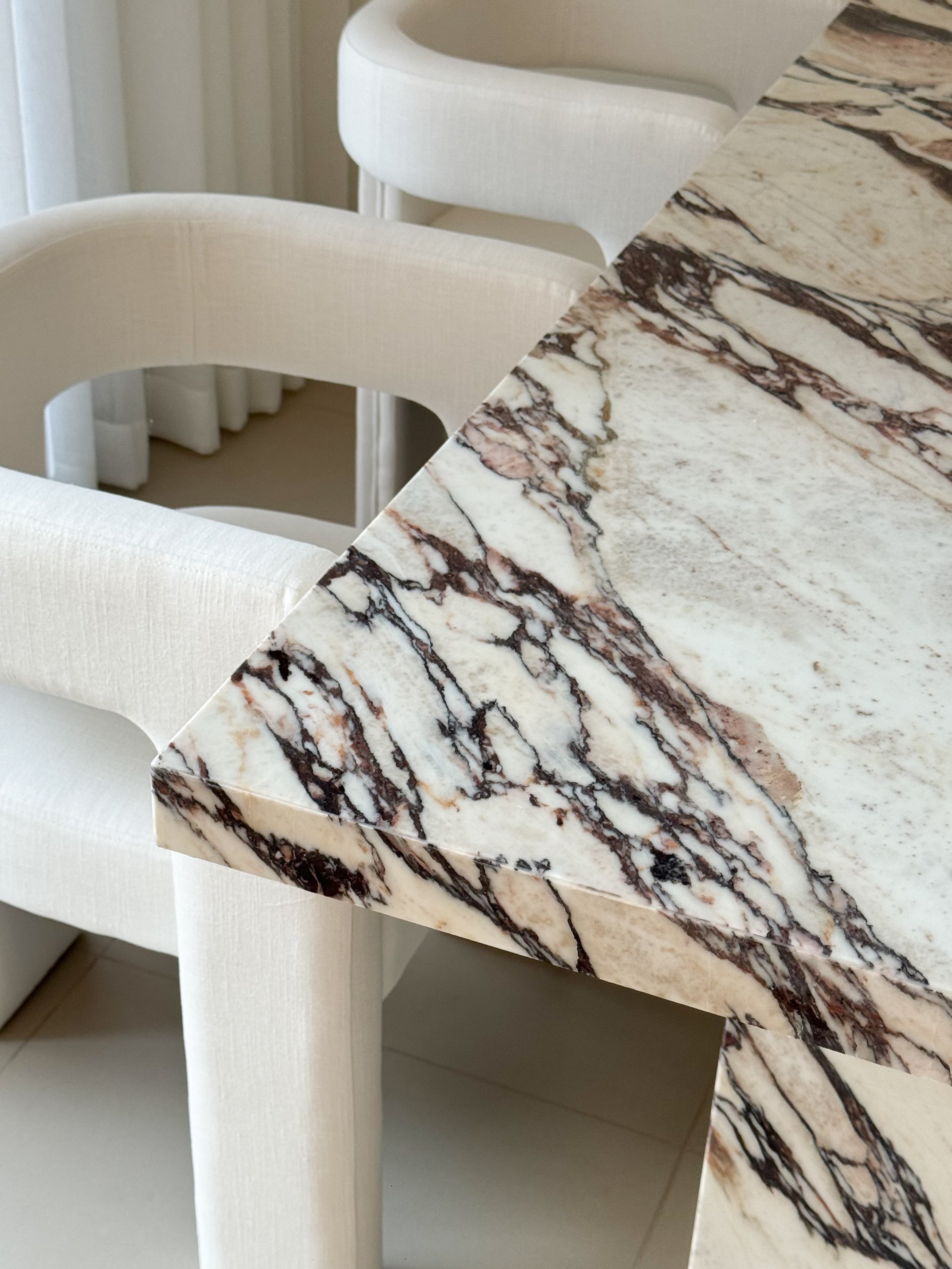 Violet Marble Dining Table