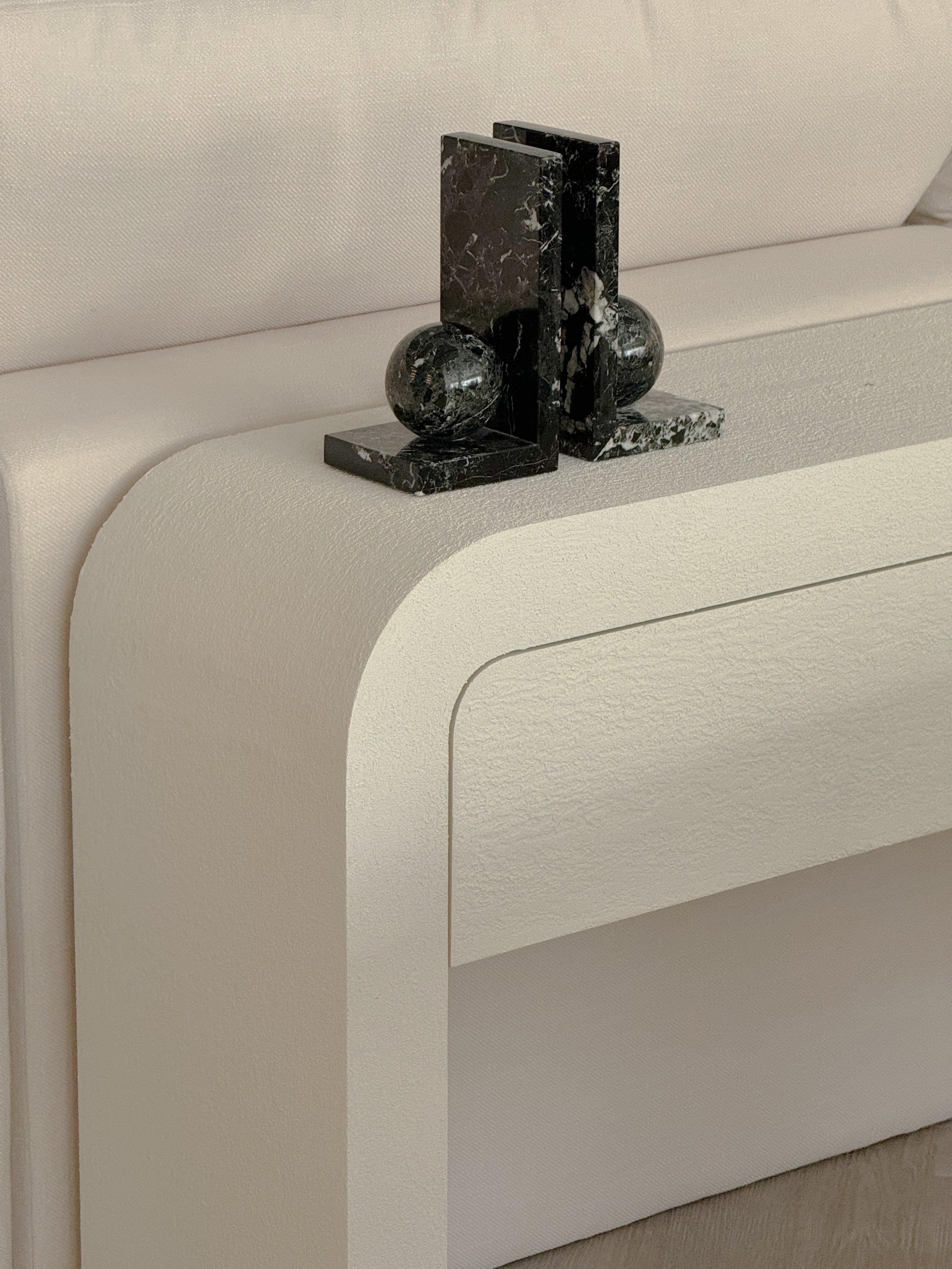 Madeline Textured Paint Curve Console Table