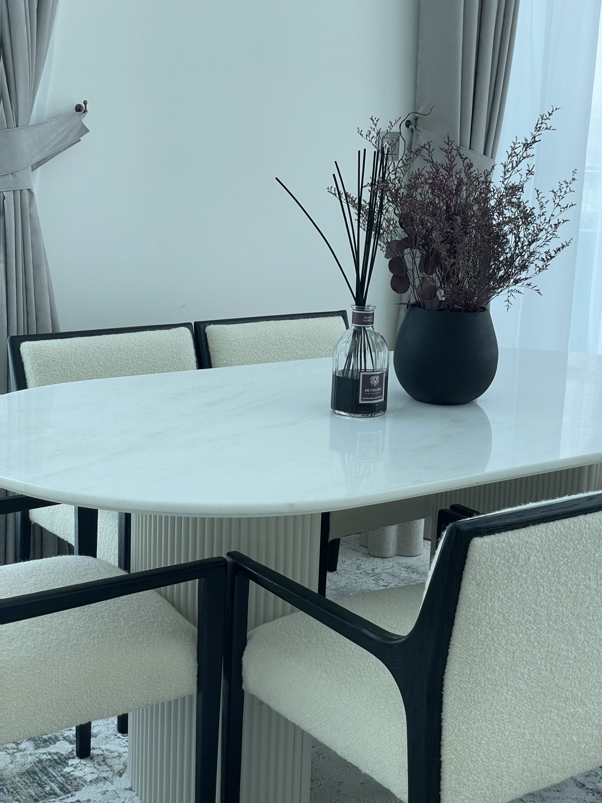 Sada Royal Jade Marble White Dining Table
