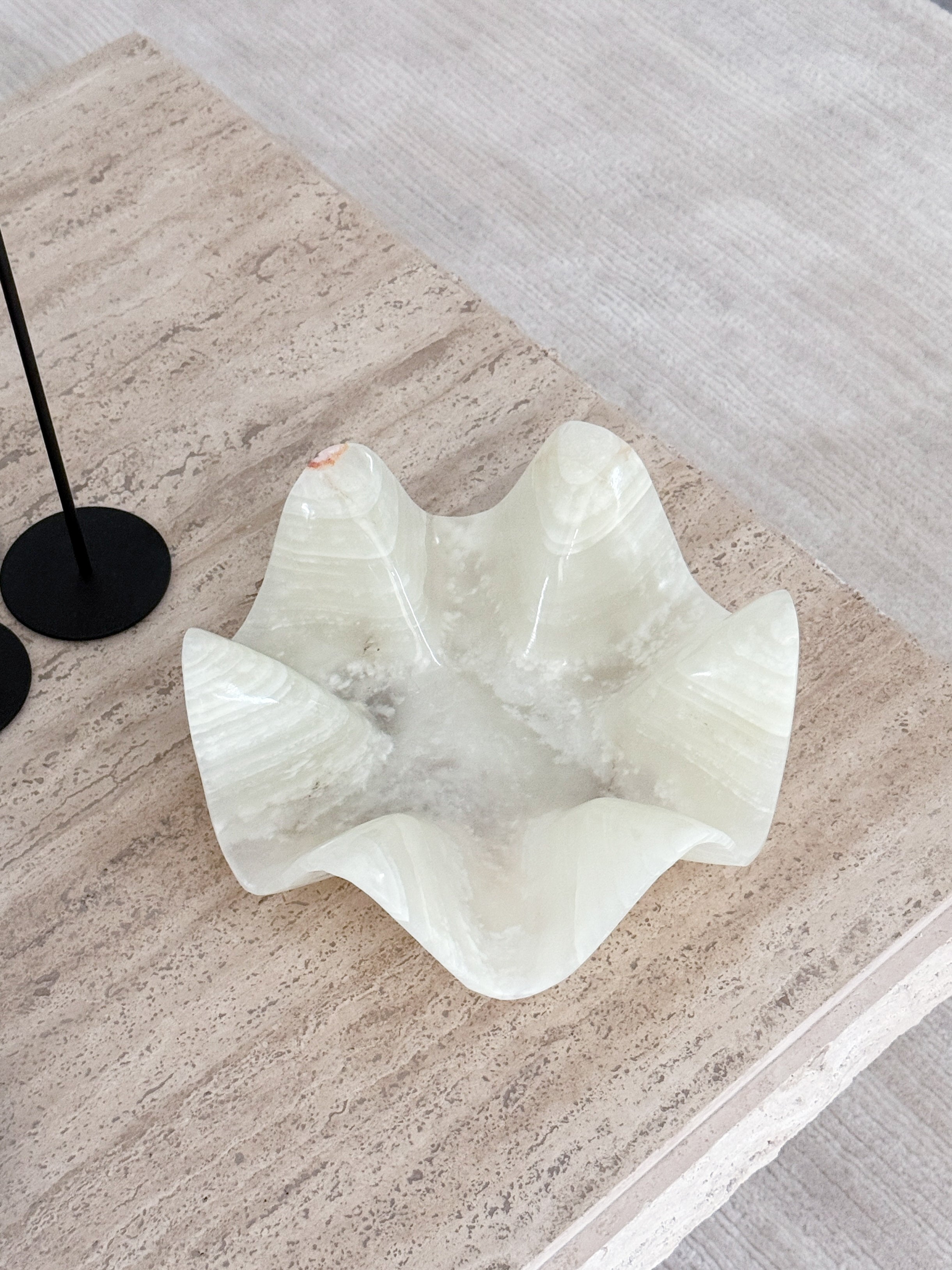 Lucianna White Onyx Fruit Bowl