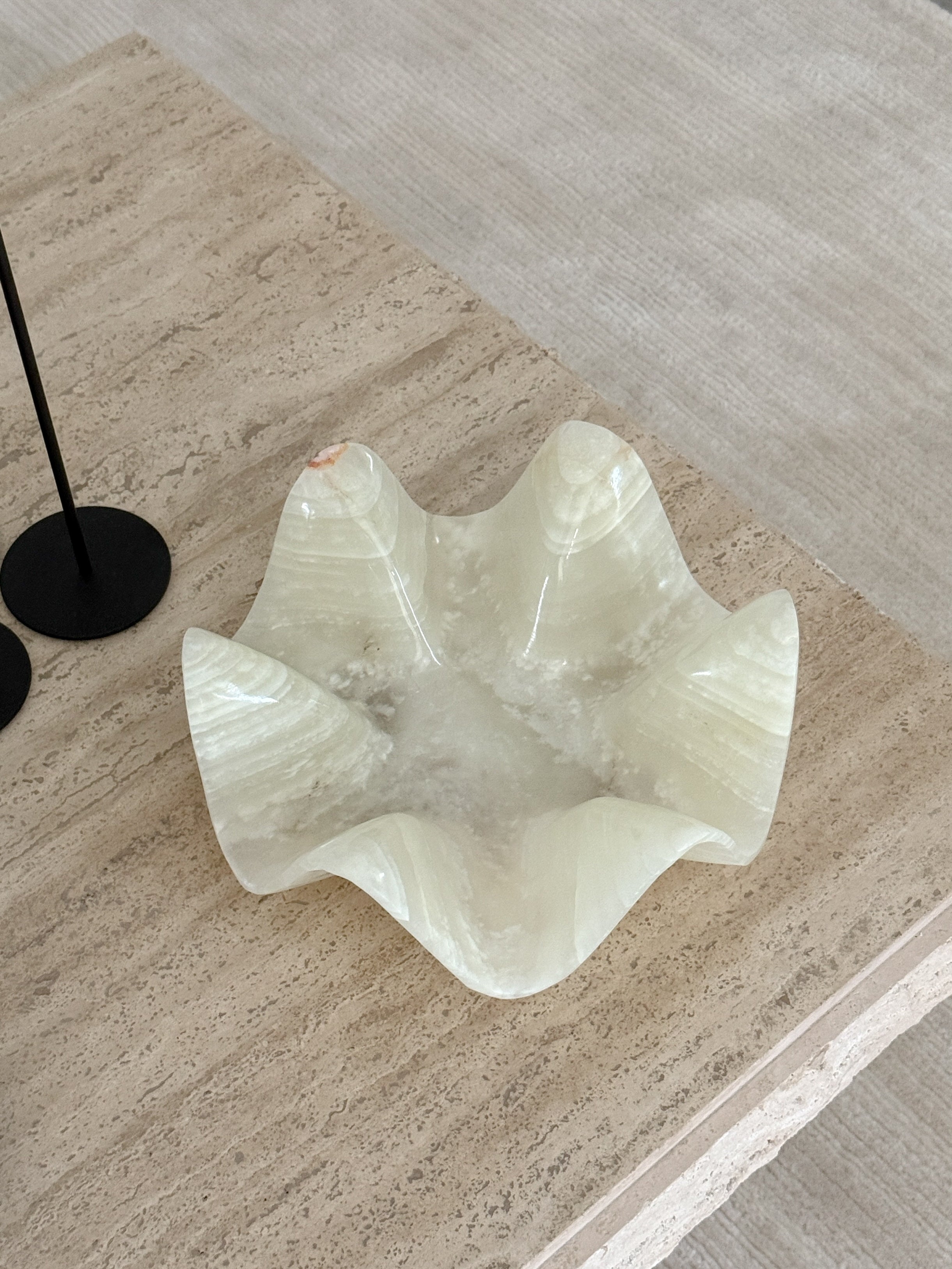 Lucianna White Onyx Fruit Bowl
