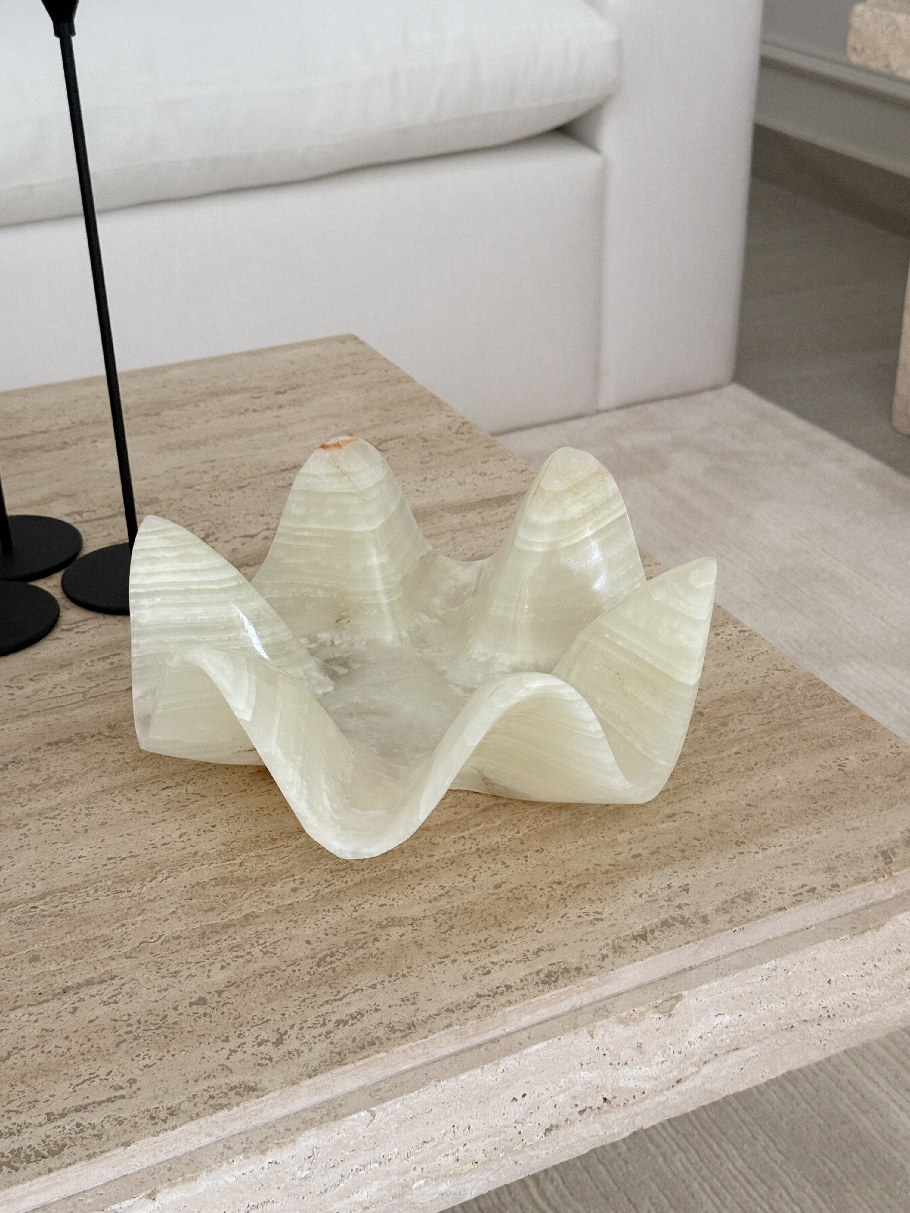 Lucianna White Onyx Fruit Bowl