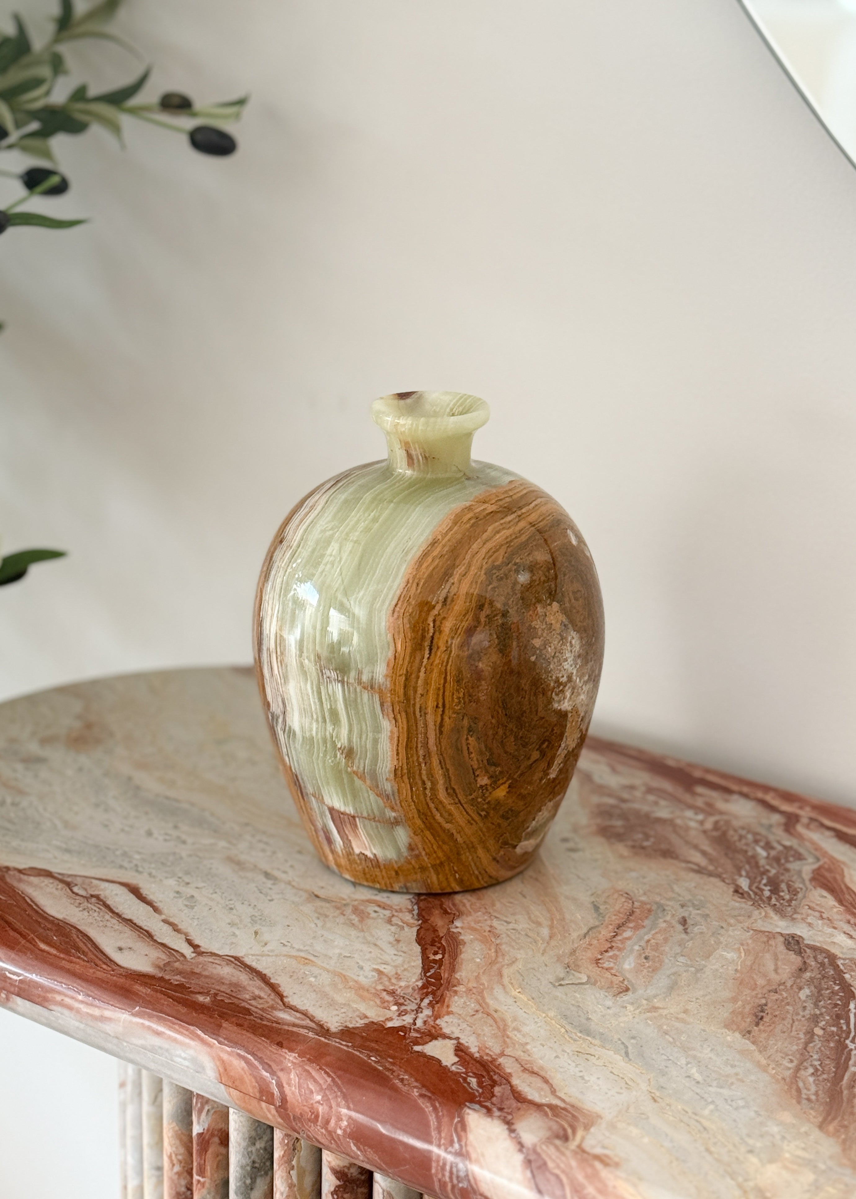 Petra Green Onyx Vase