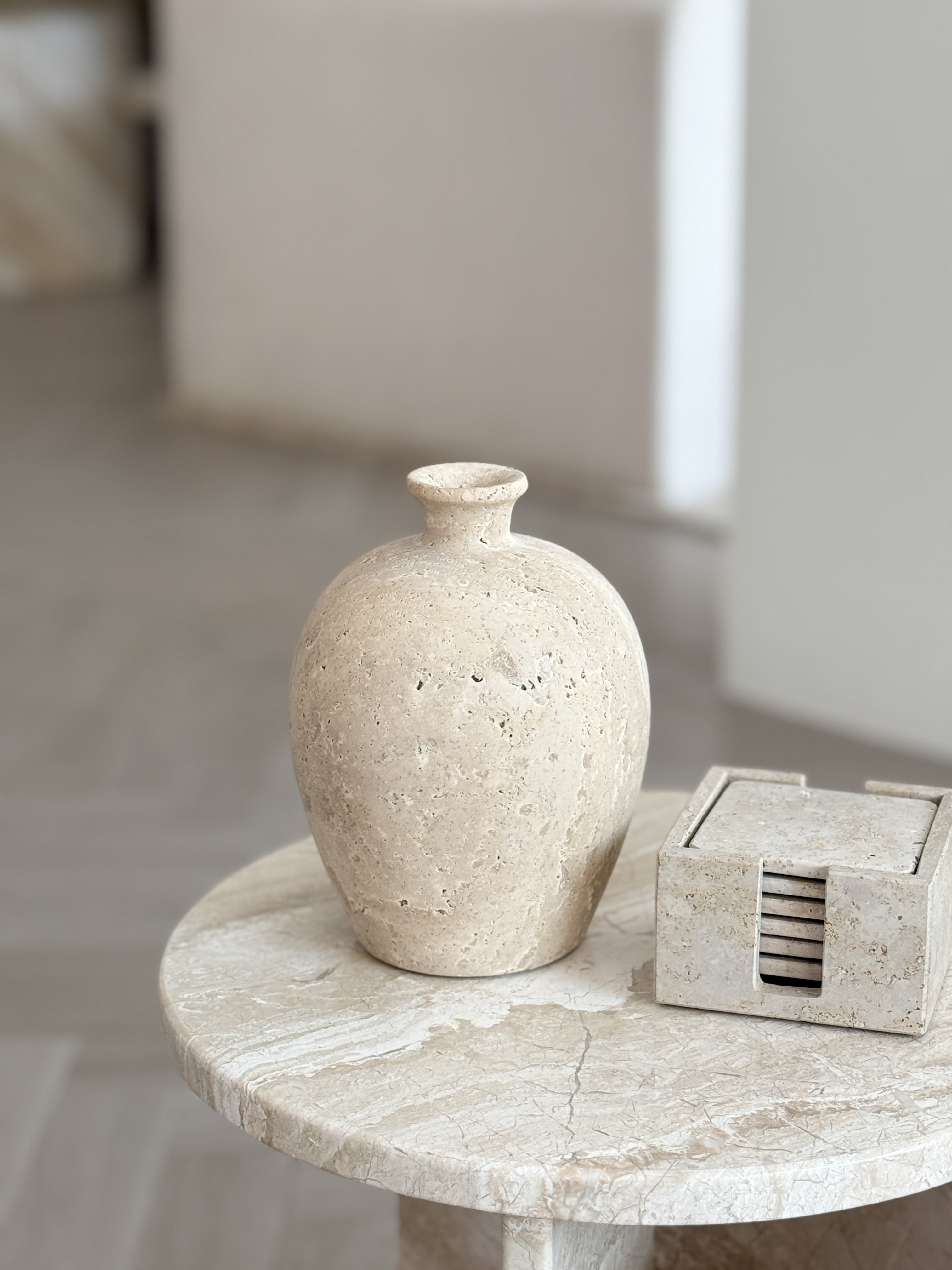 Petra Travertine Vase