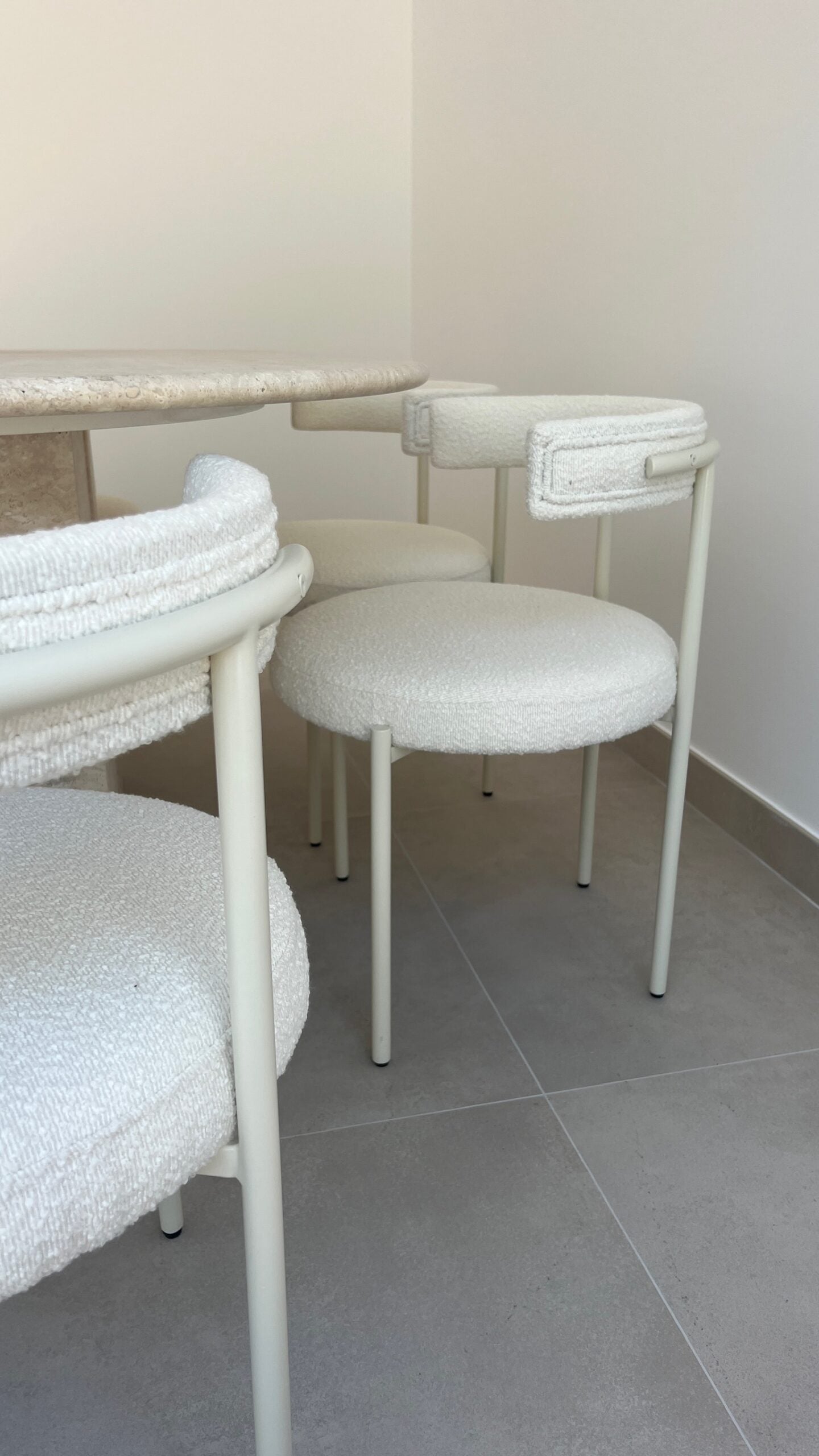 Zander Boucle (Cream) Dining Chair