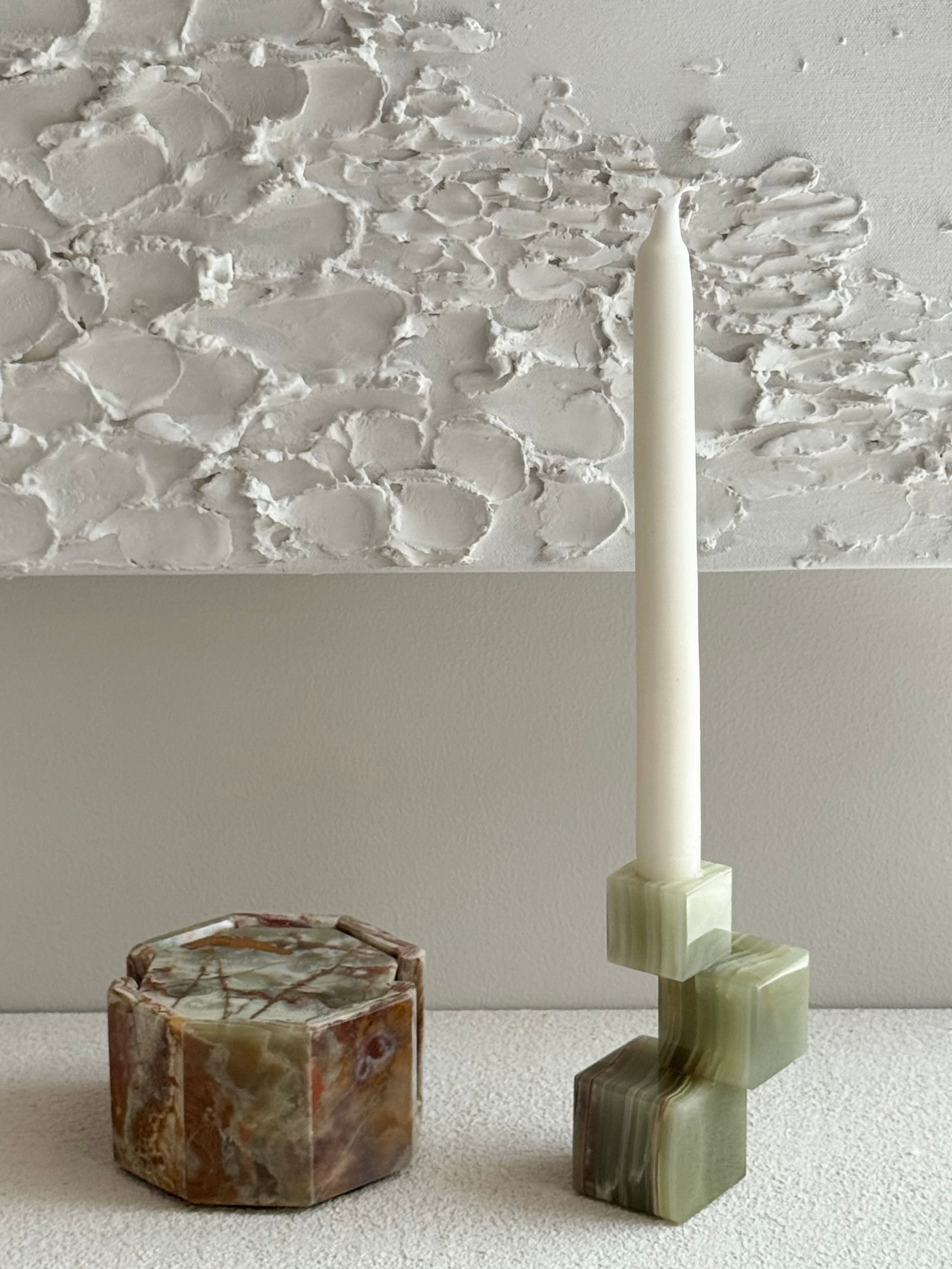 Kathlia Marble Candle Holder