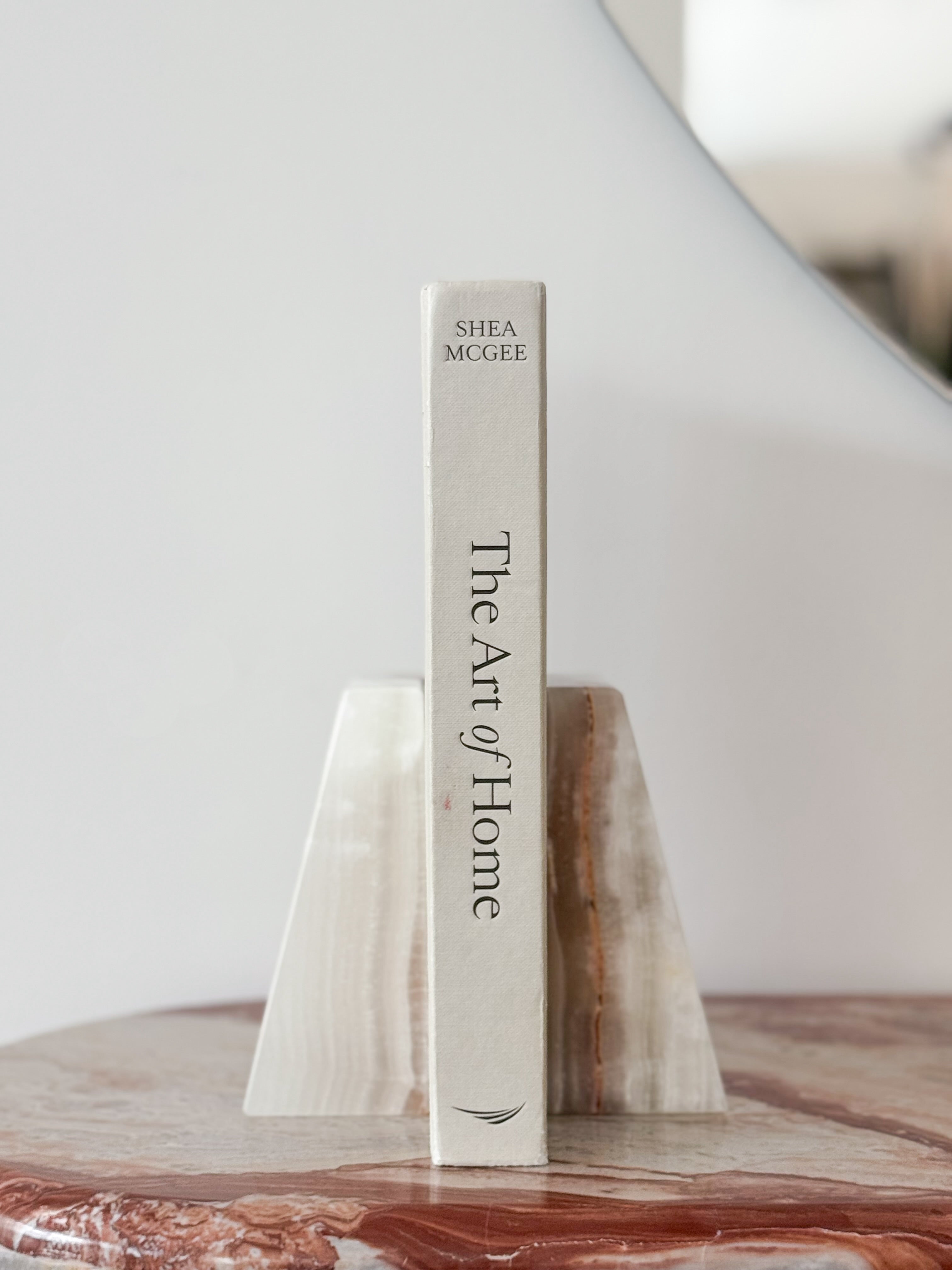 Giselle White Onyx Marble Bookend