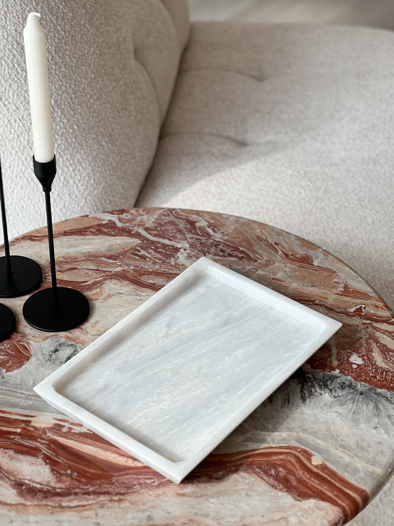 Angelica Rectangle Marble Tray