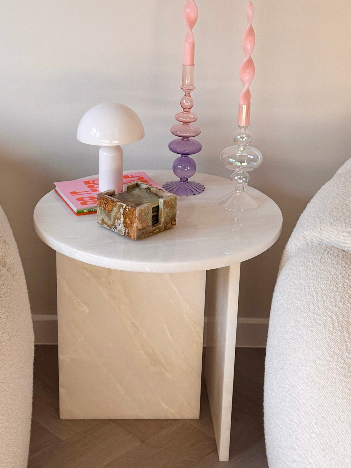 Izzy Royal Jade Marble Side Table