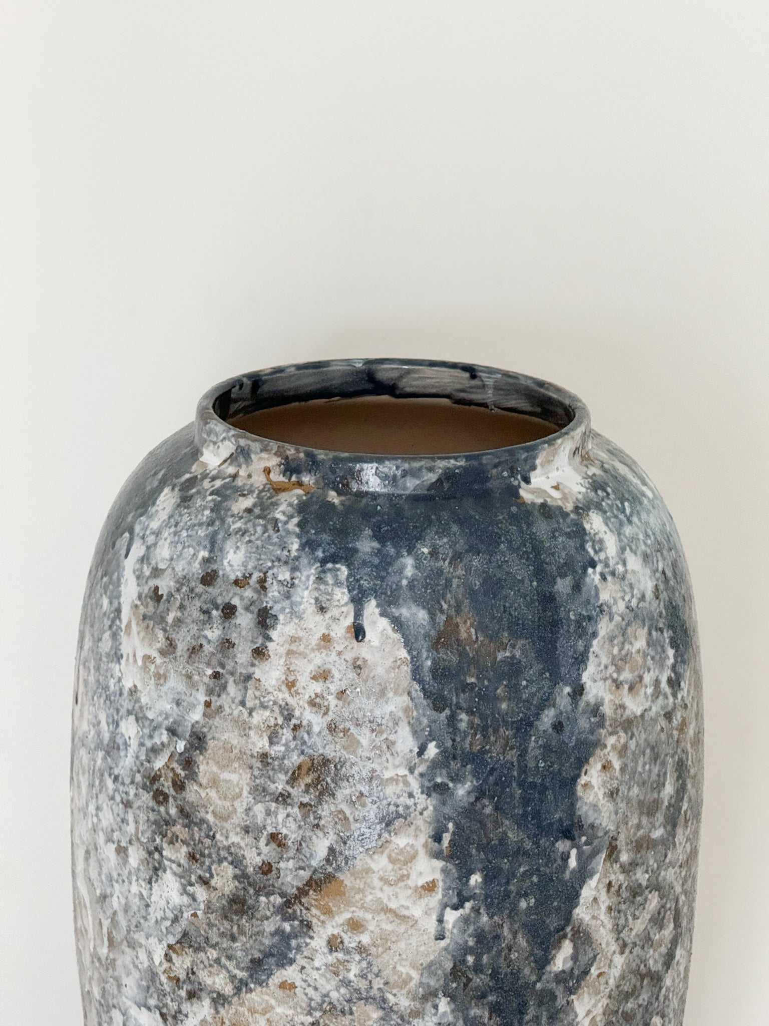 Rustic Dark Ocean Large Vase