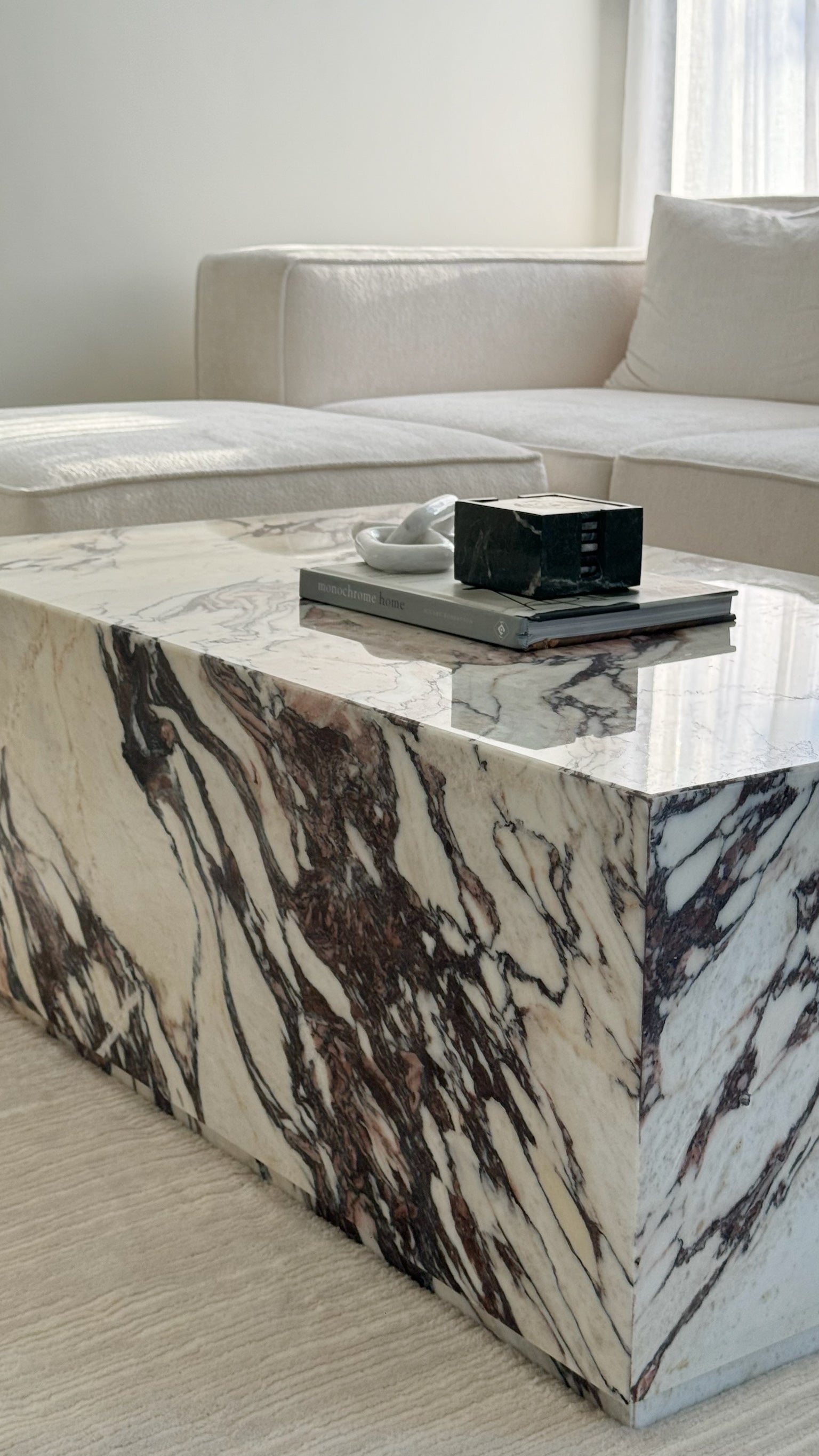 Violet Marble Coffee Table