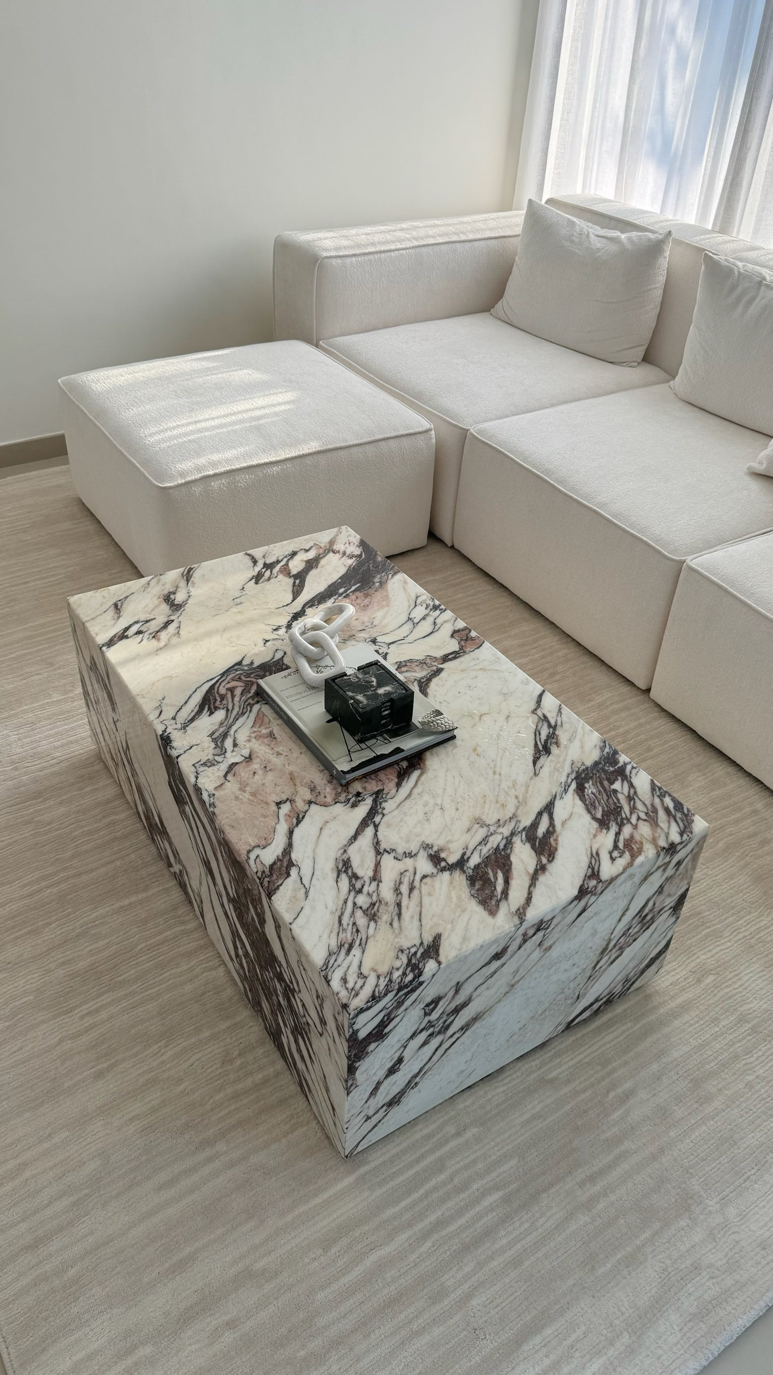 Violet Marble Coffee Table