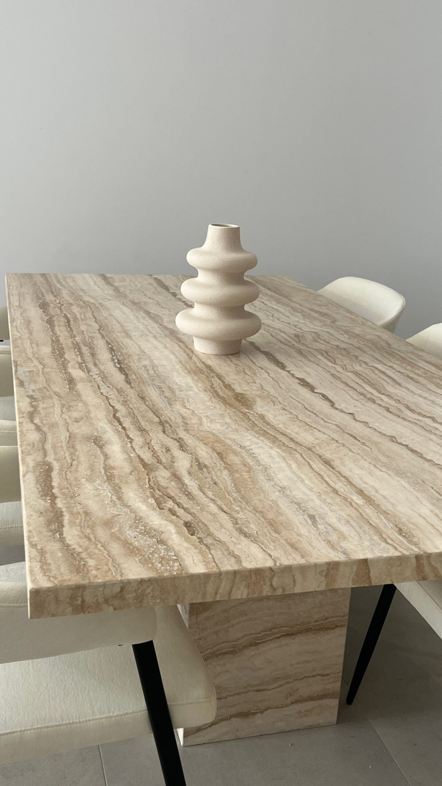 Penelope Travertine Dining Table