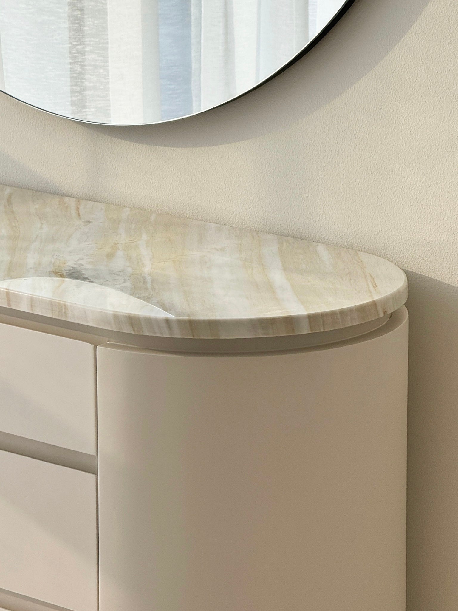 Alena Ajax Gold Marble Chest of Drawers