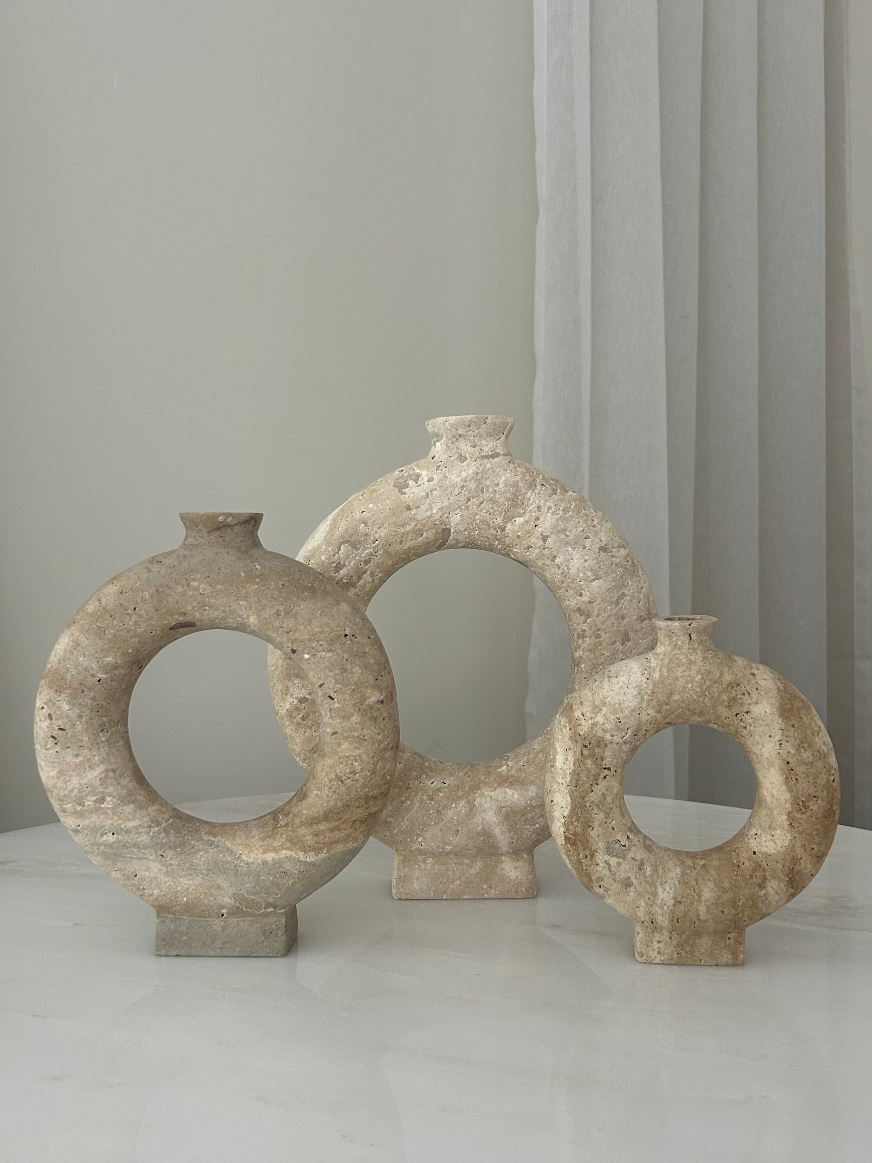 Rae Travertine Set of Three Decor