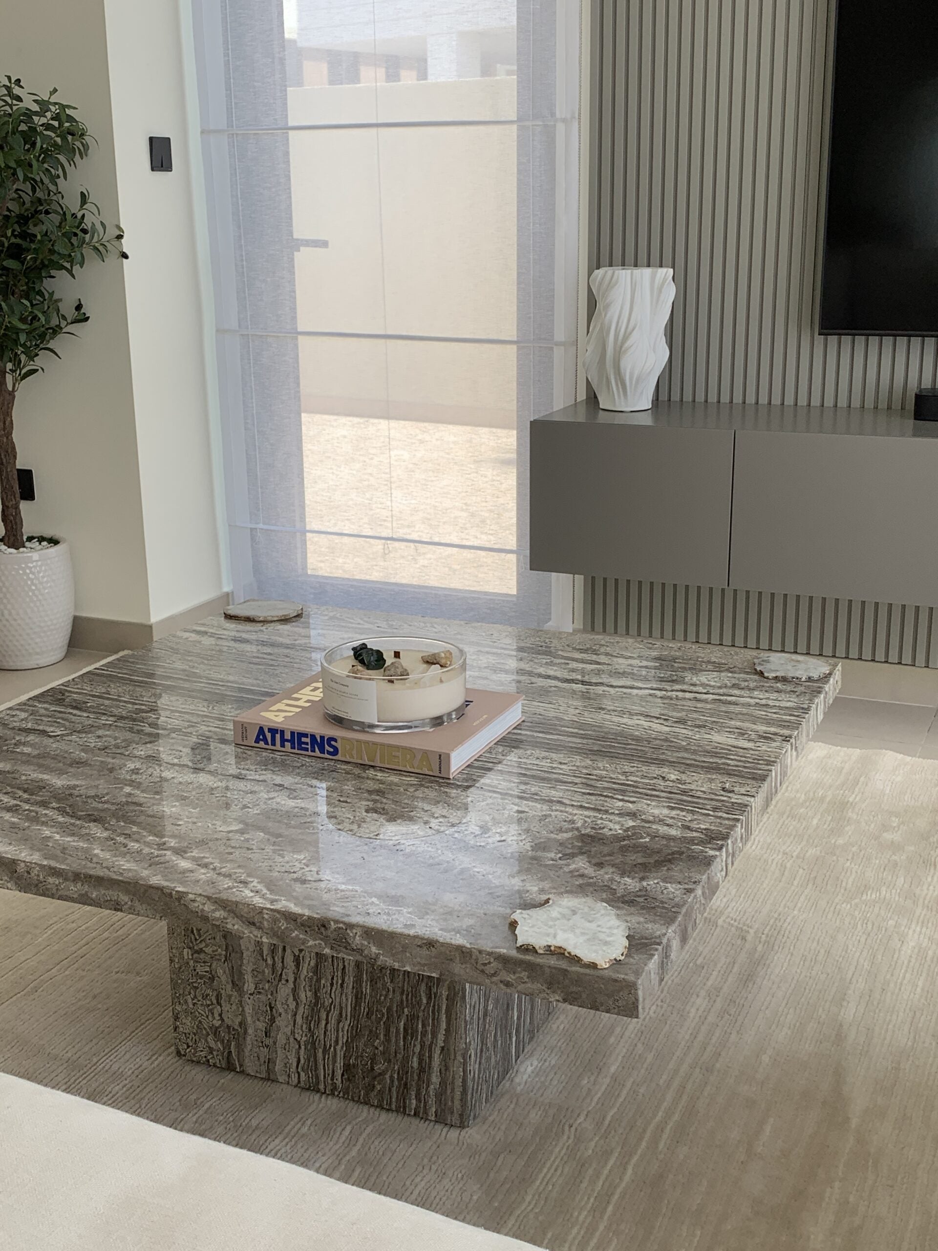 Penelope Travertine Coffee Table