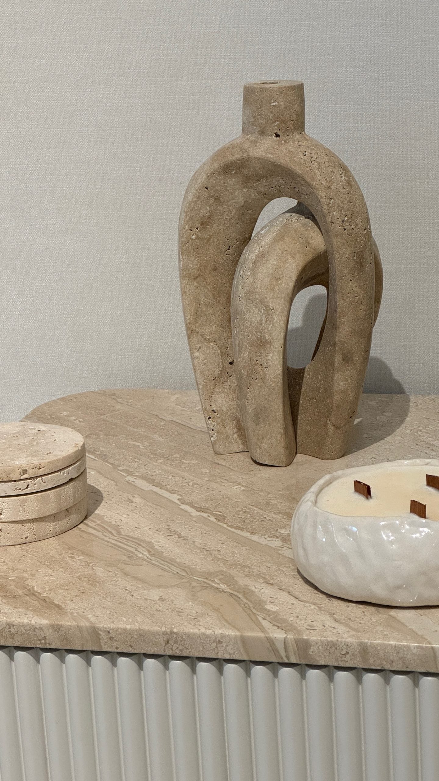 Rae Travertine Set of Two Decor