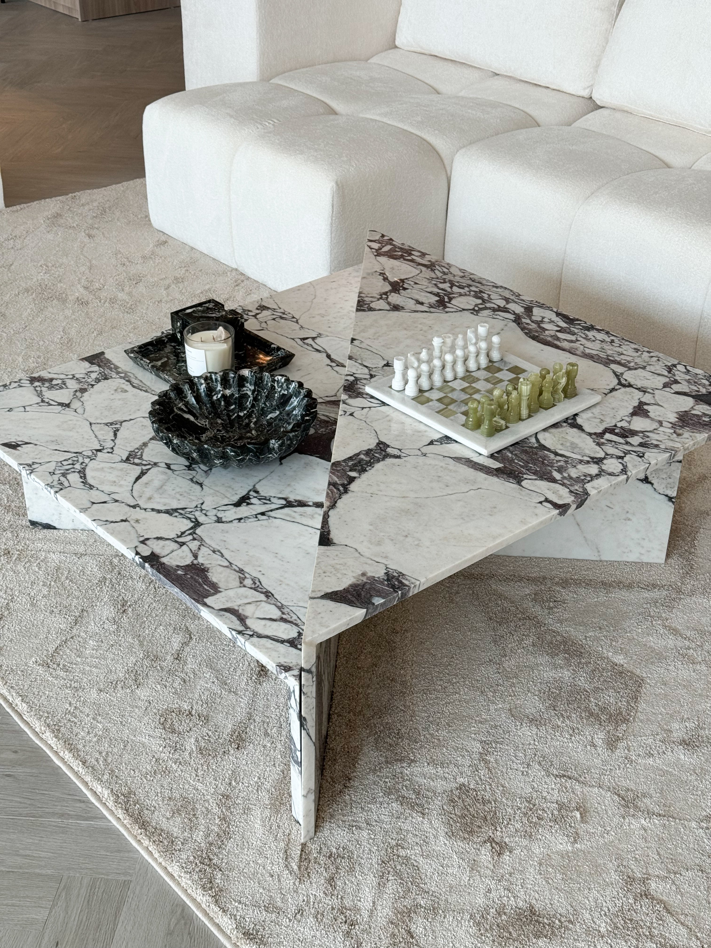 Soren Calacatta Viola Marble Coffee Table