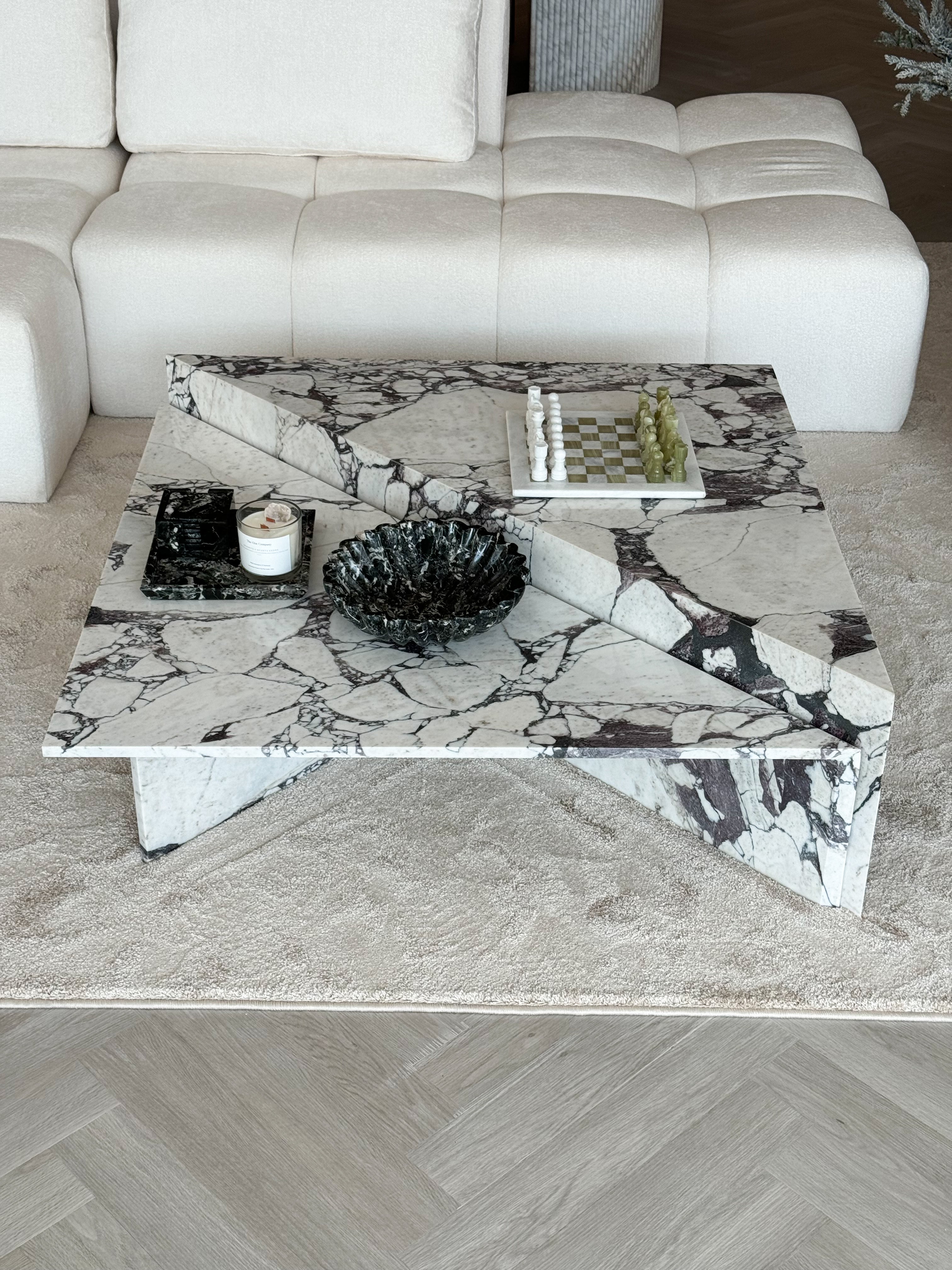 Soren Calacatta Viola Marble Coffee Table