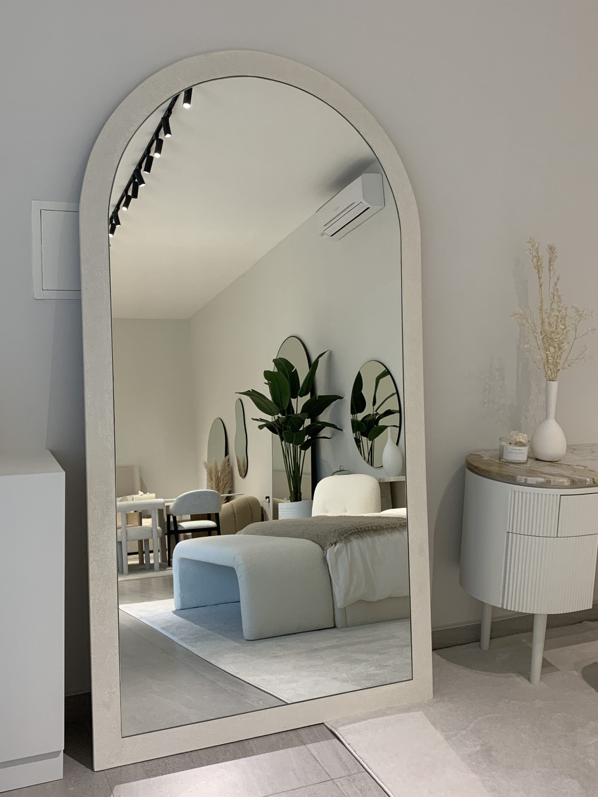 Theo Textured Paint Arch Mirror