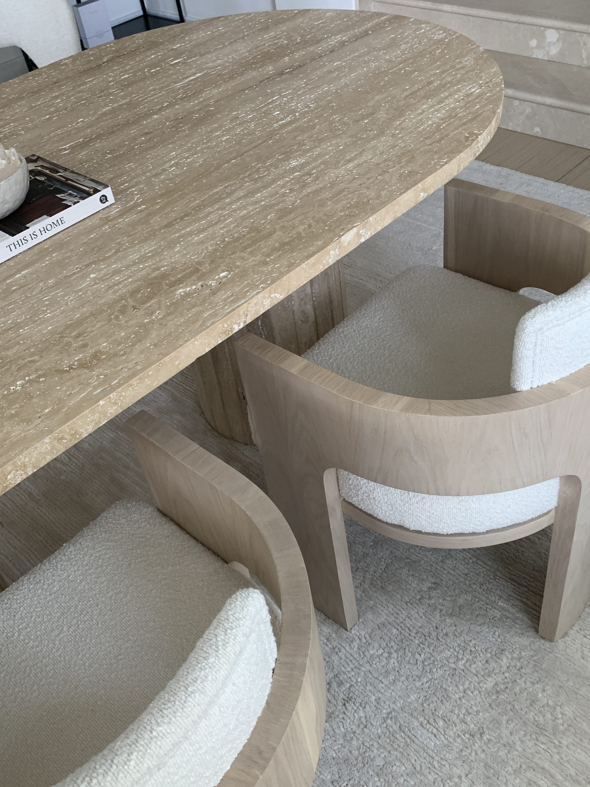 Nikita Travertine Dining Table