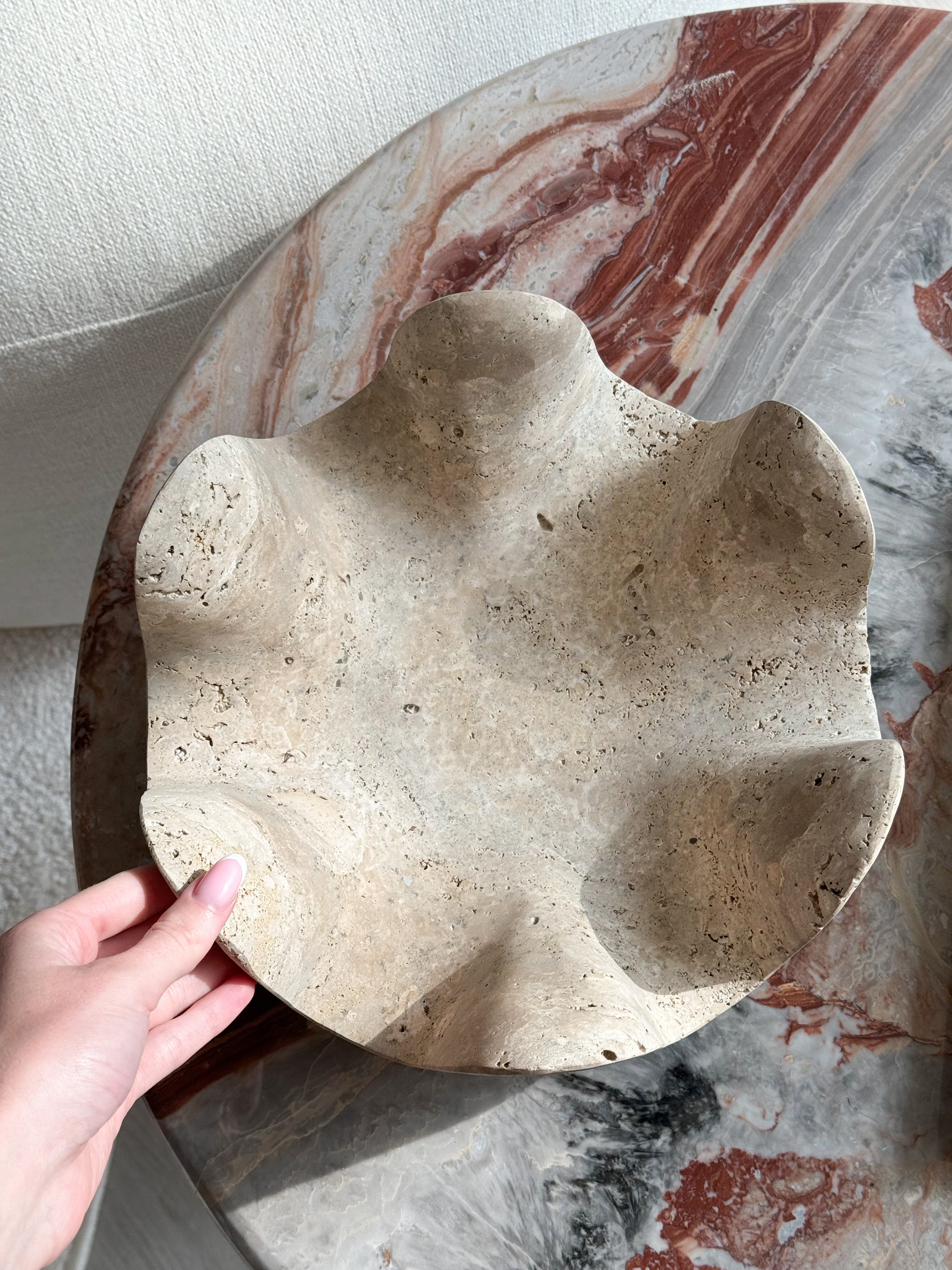 Lucianna Travertine Fruit Bowl