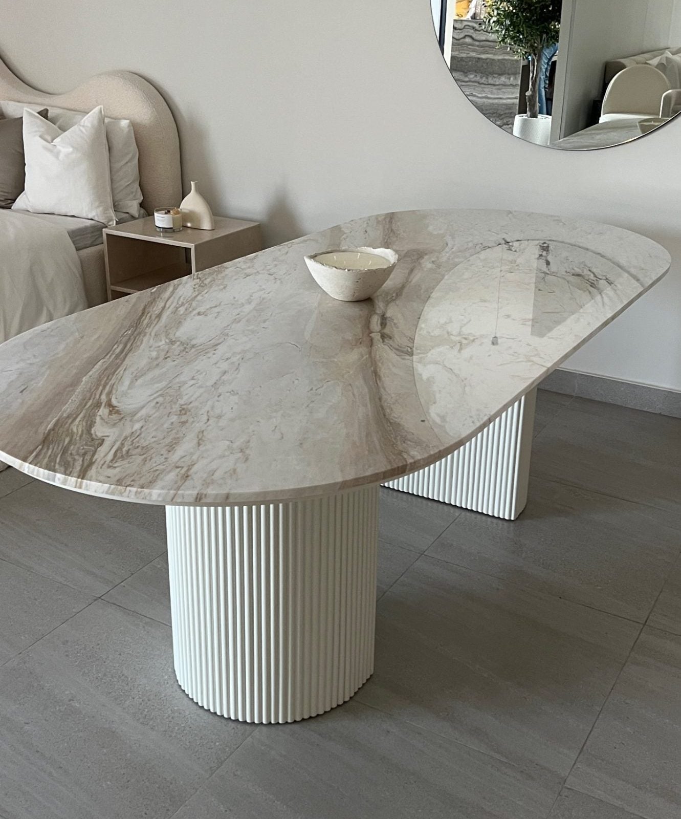 Alexandra Calacatta Greek Marble Dining Table