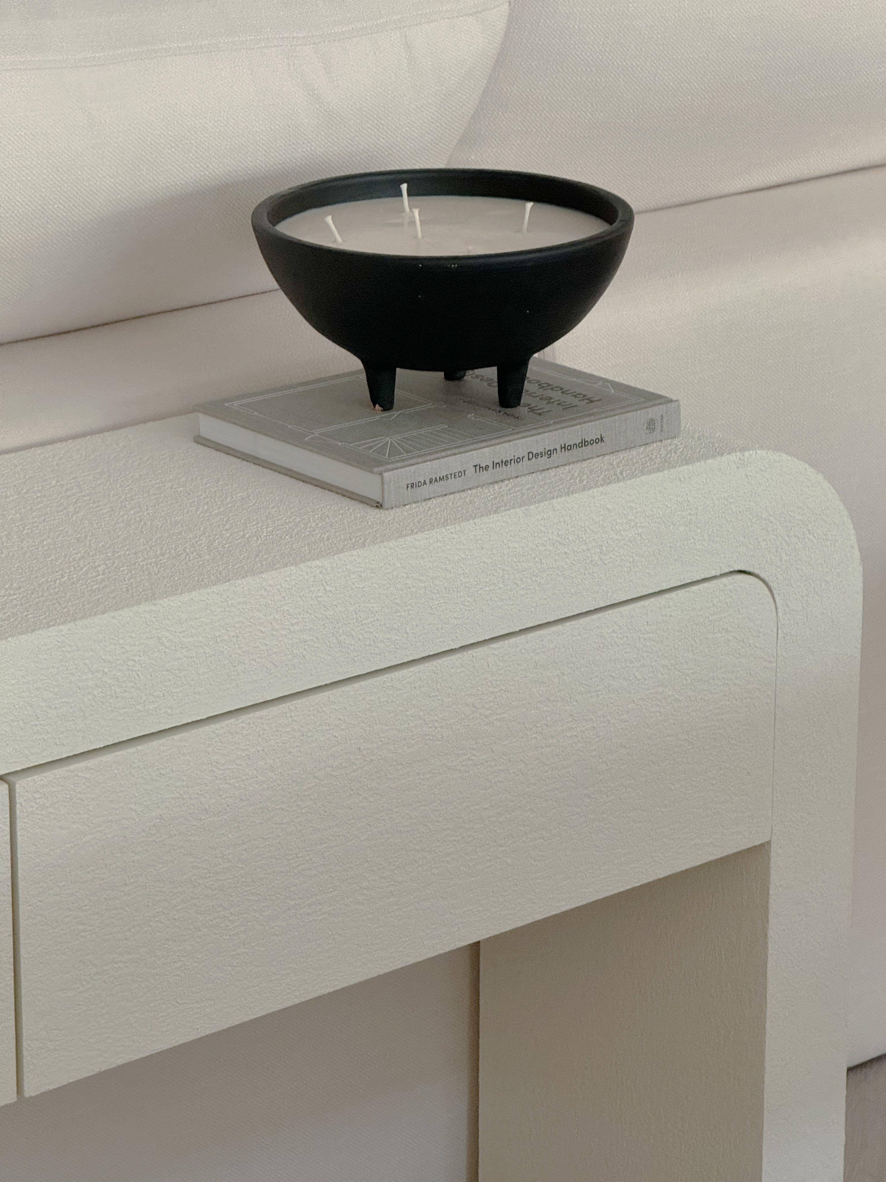 Madeline Textured Paint Curve Console Table