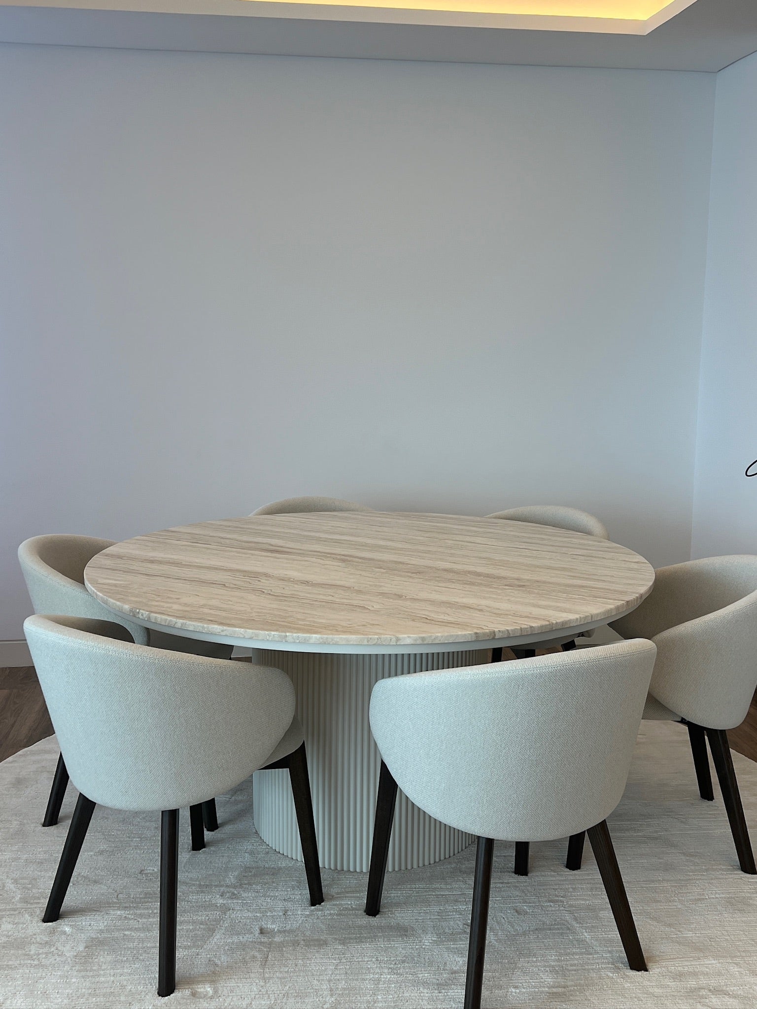 Riva Travertine Dining Table