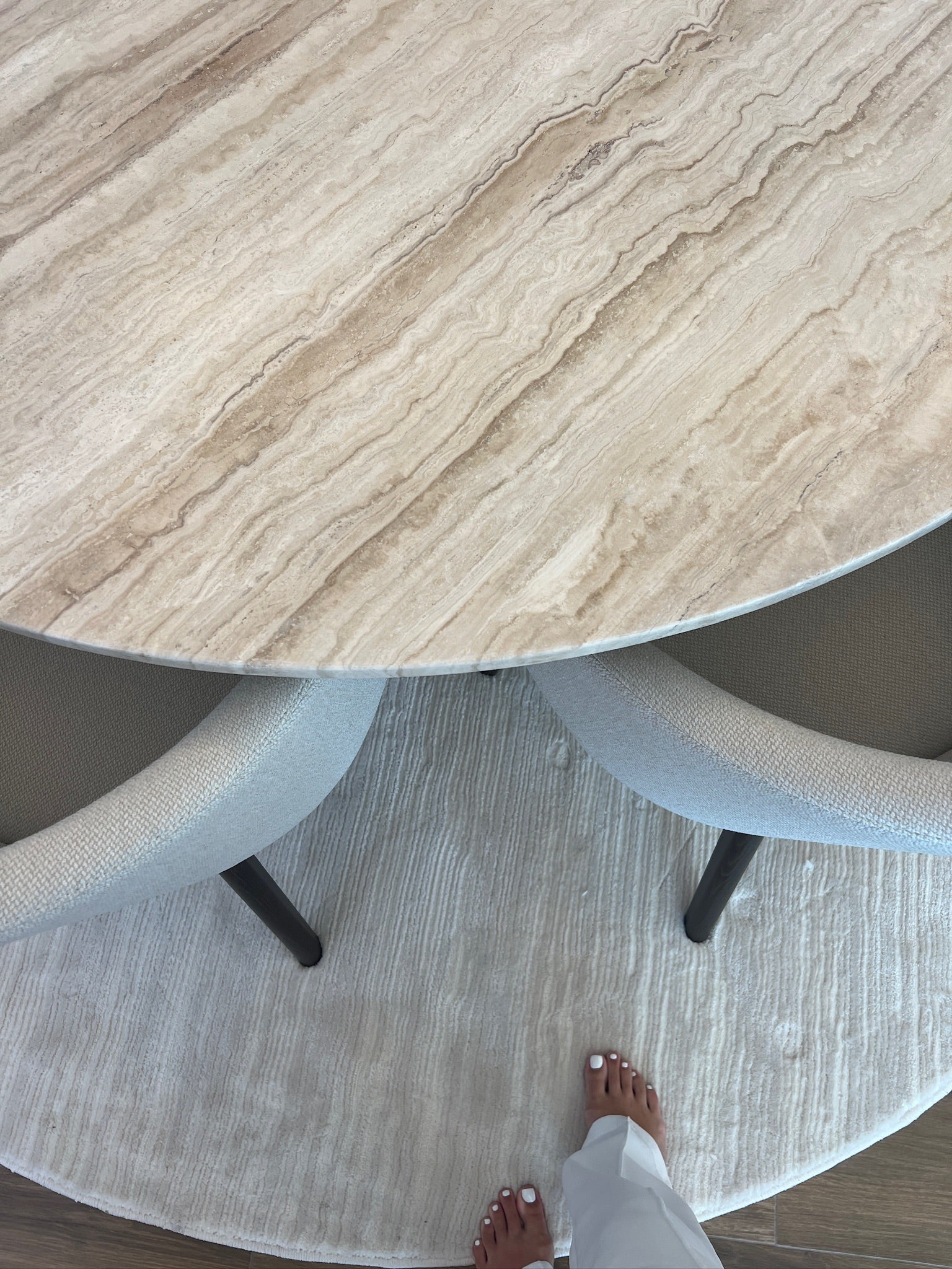 Riva Travertine Dining Table