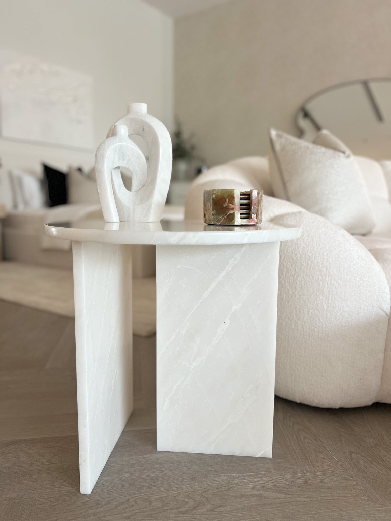 Izzy Royal Jade Marble Side Table