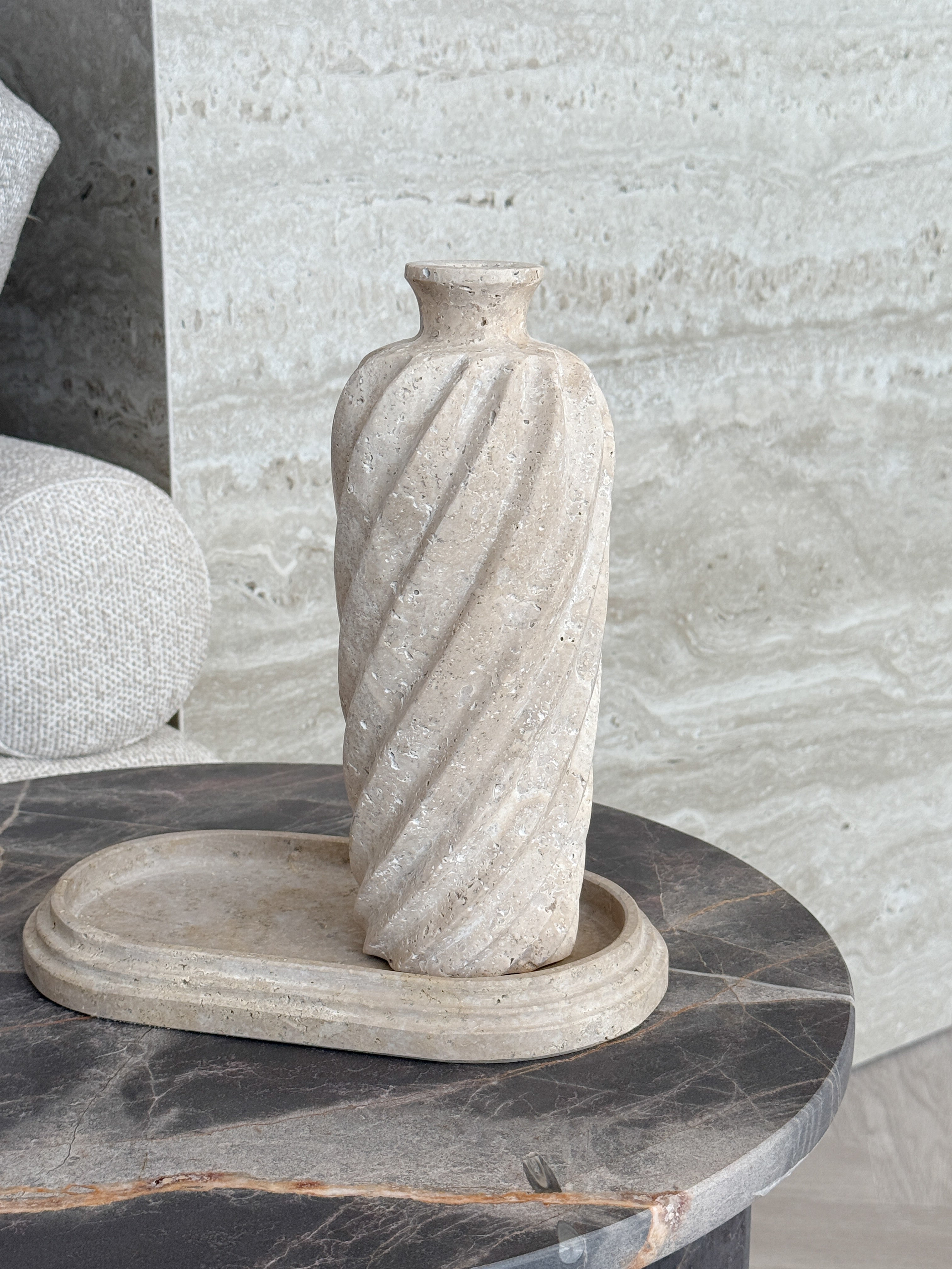 Nina Travertine Vase