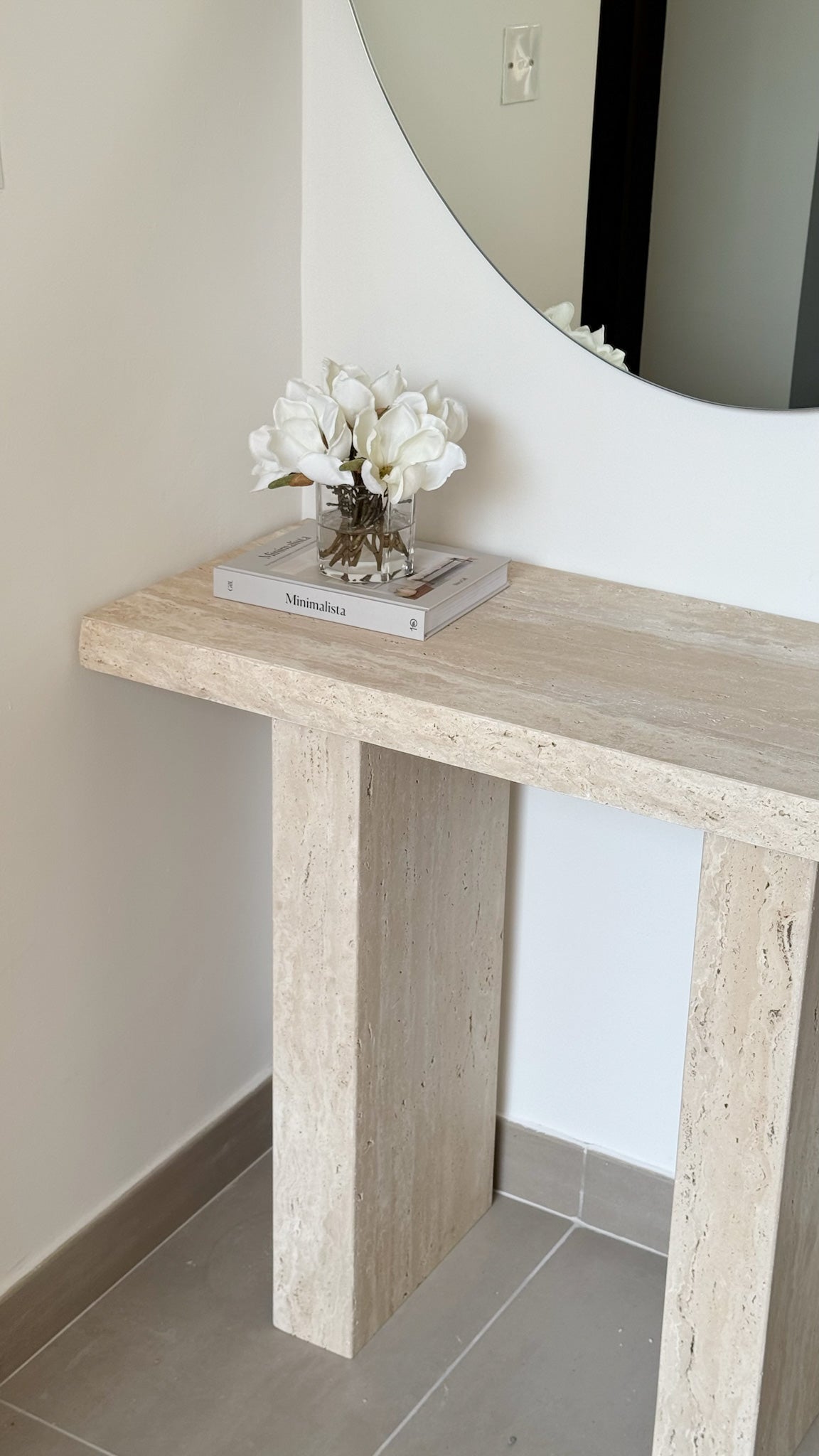 Tamara Travertine Console