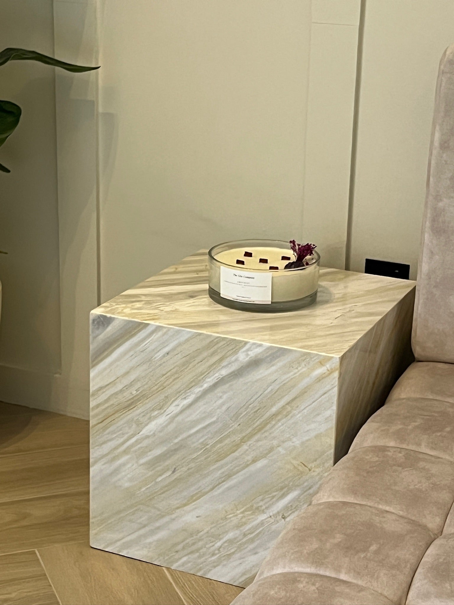 Aurea Ajax Gold Marble Side Table