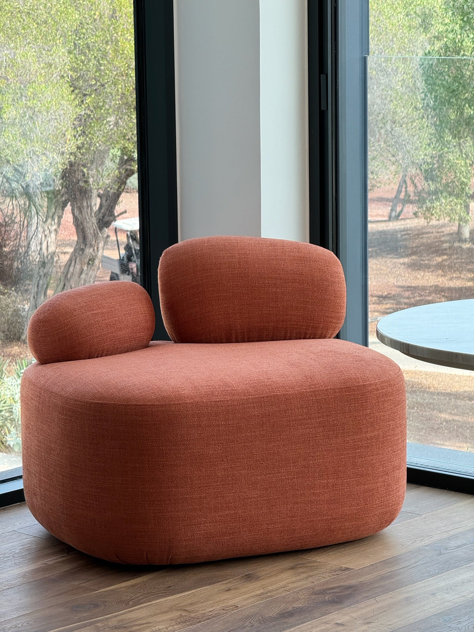 Pebble Orange Lounge Chair