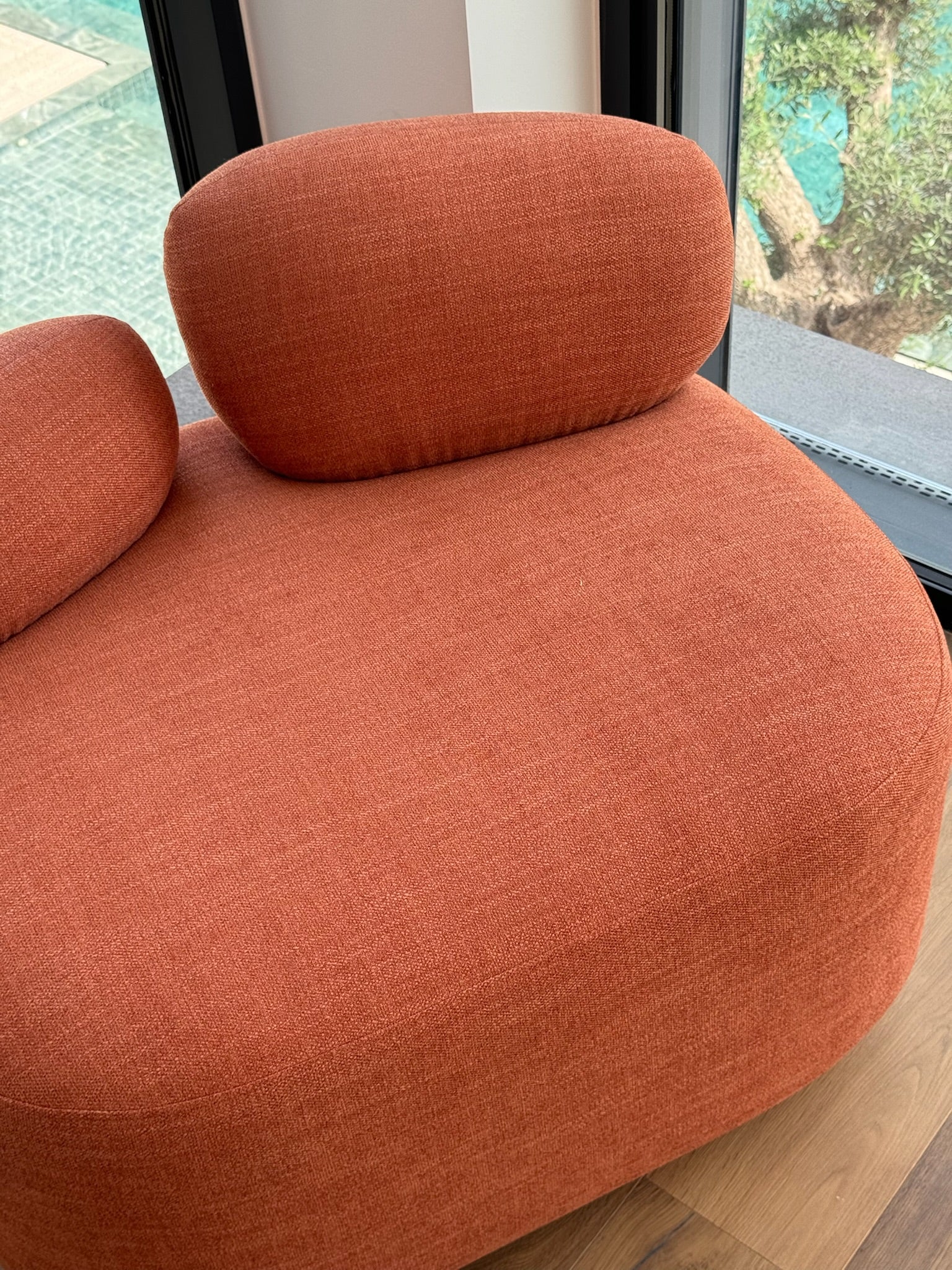 Pebble Orange Lounge Chair