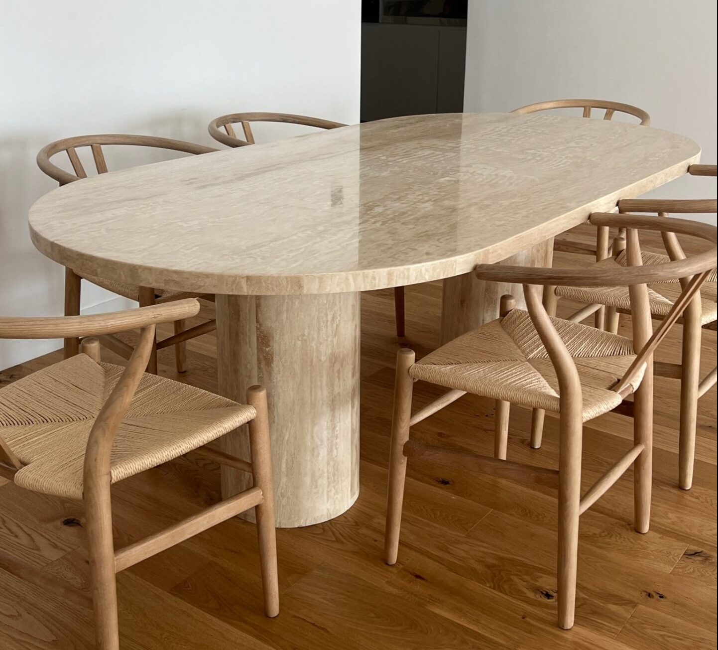 Mataoe Travertine Dining Table