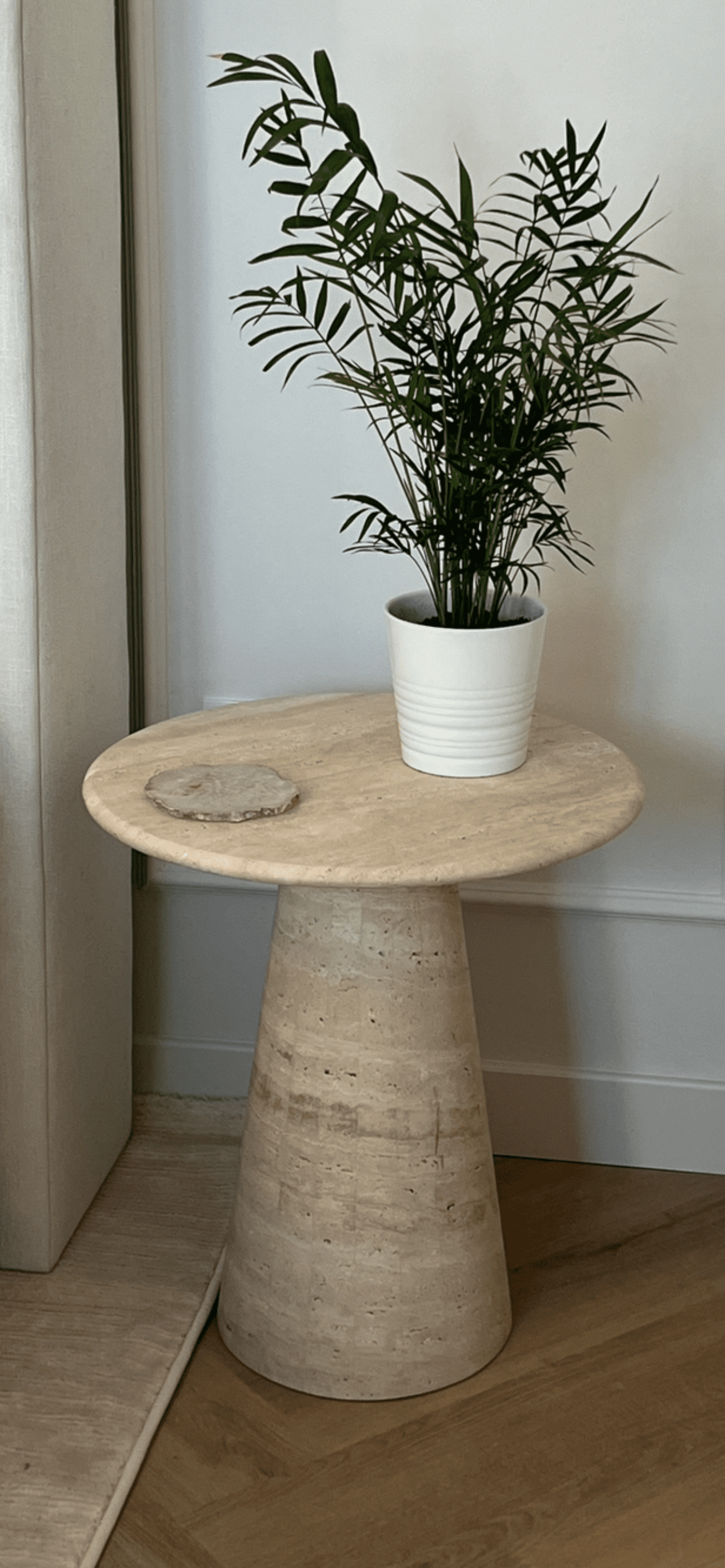 Sofia Travertine Side Table