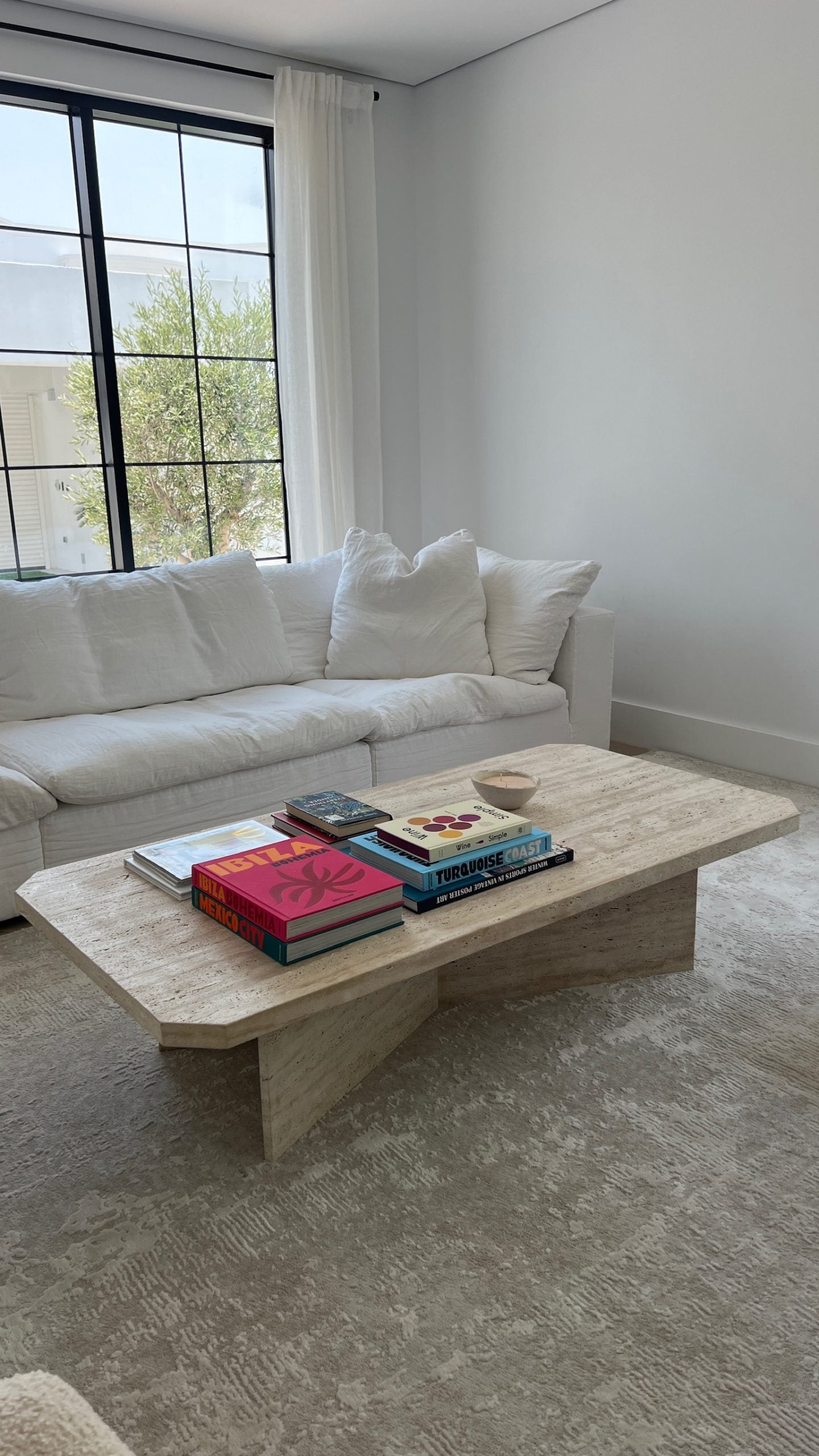 Mateo Travertine Coffee Table