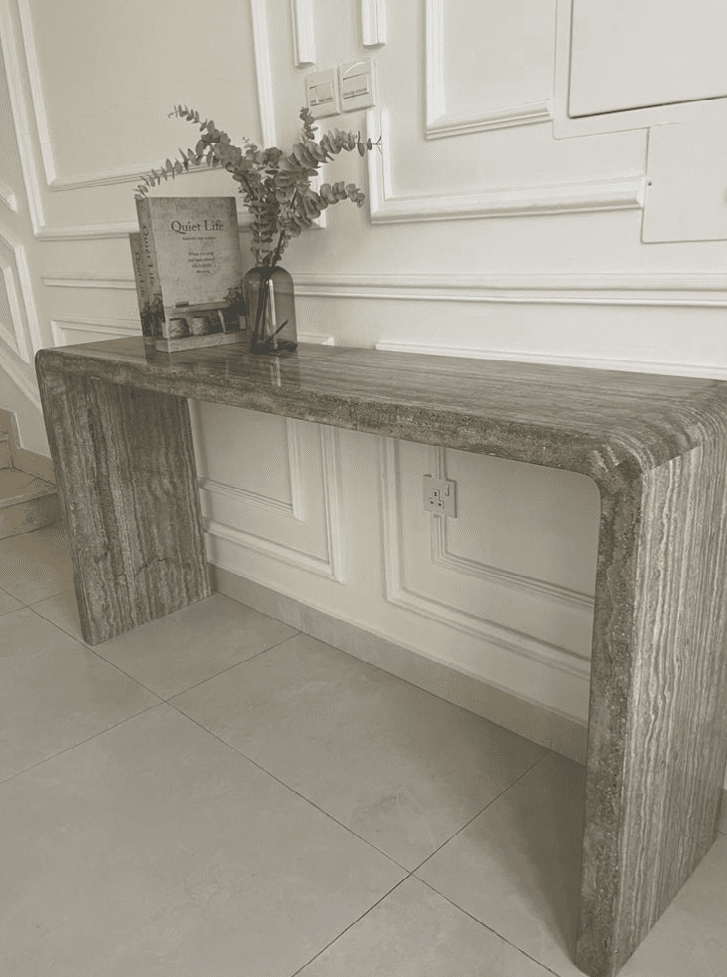 Penelope Marble Curve Console Table