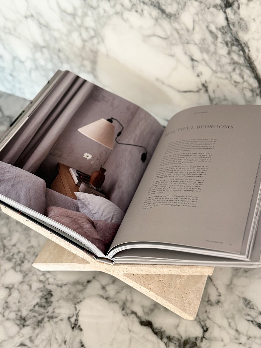 Aeris Travertine Bookstand - PalmLiving Dubai