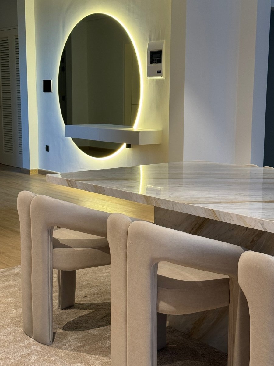 Andrea Curved Dining Chair - PalmLiving Dubai