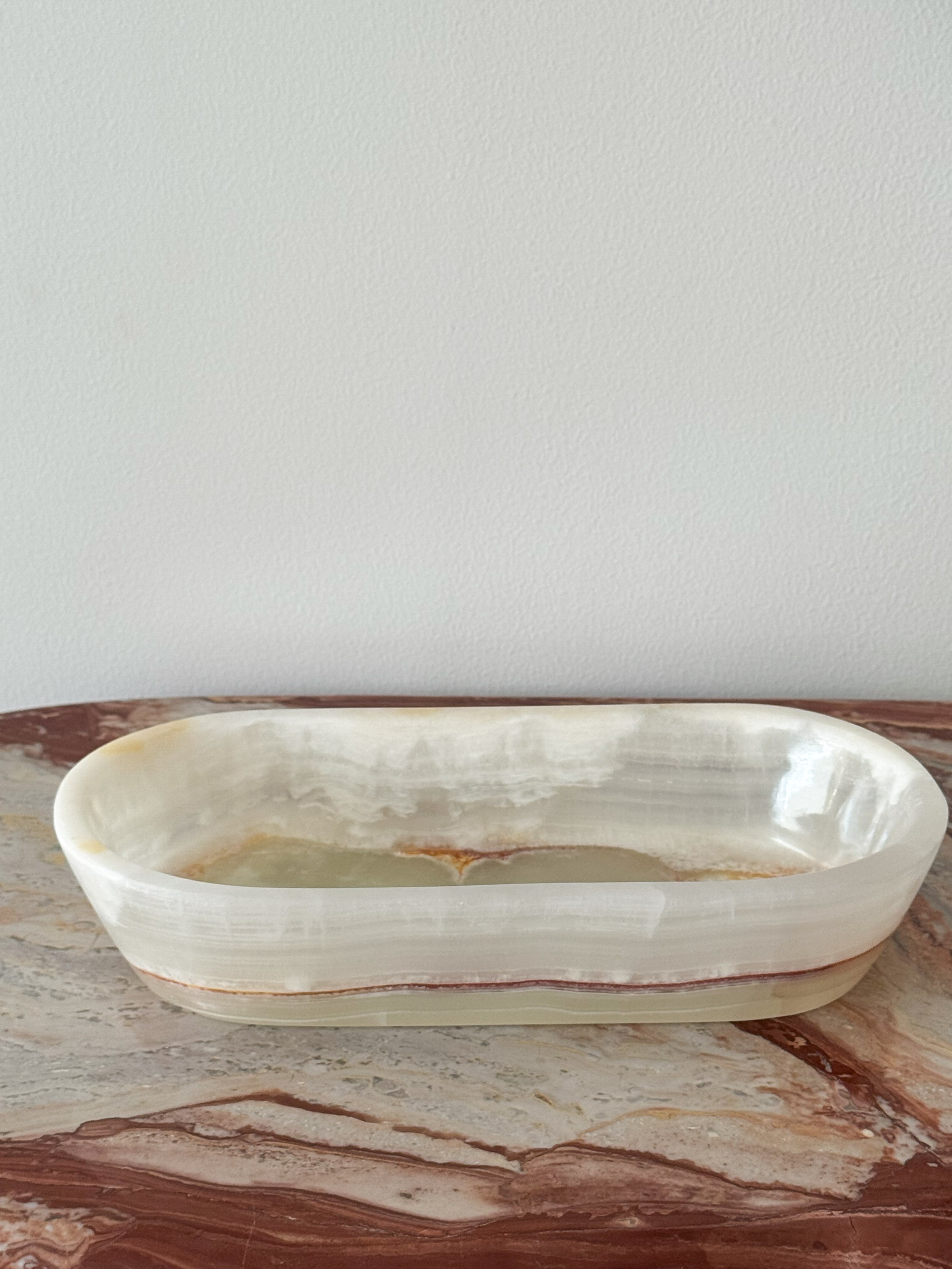 Cielo White Onyx Marble Bowl