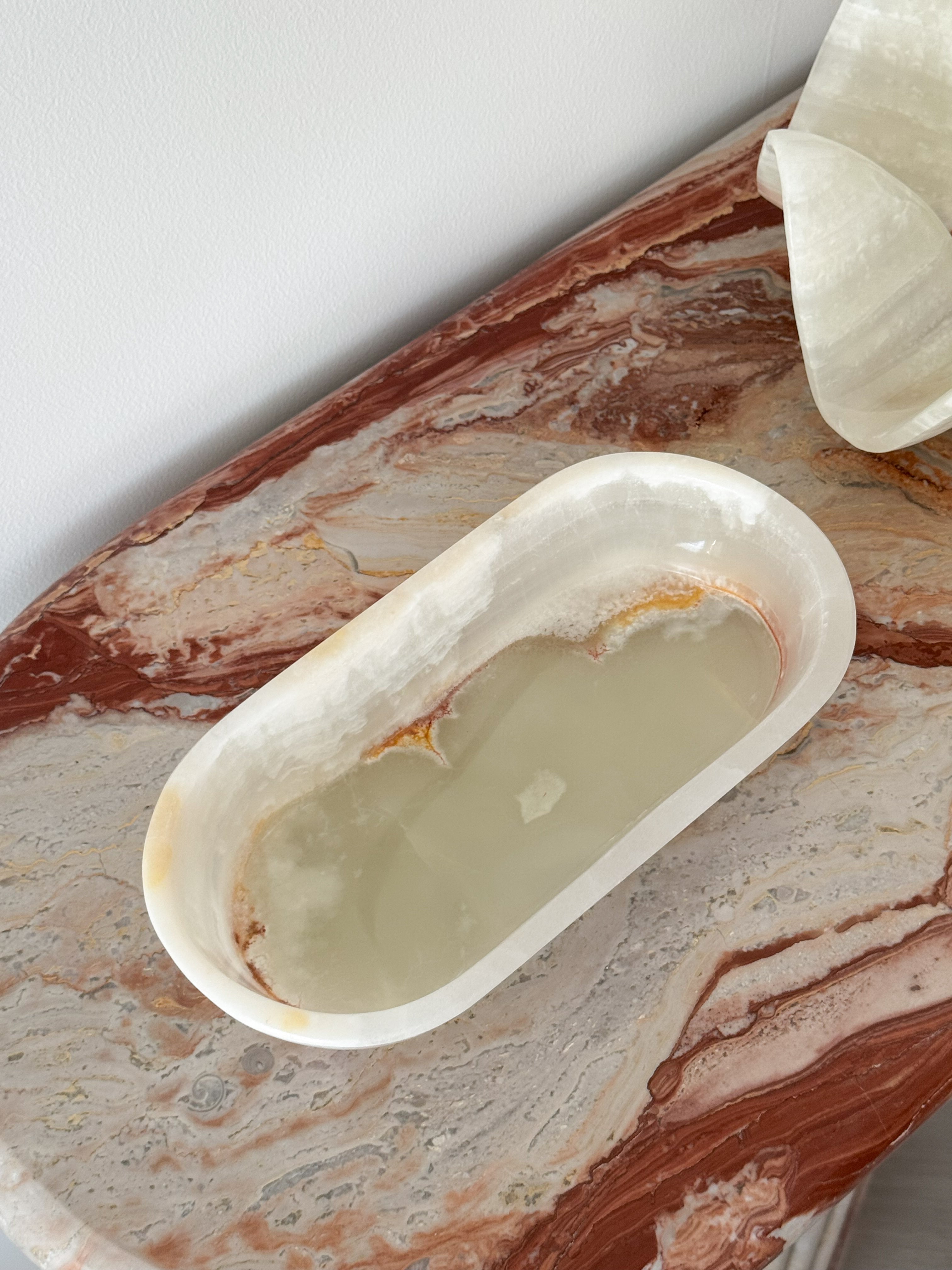 Cielo White Onyx Marble Bowl