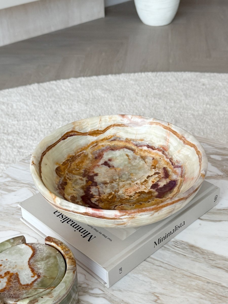 Jade Green Onyx Fruit Bowl - PalmLiving Dubai