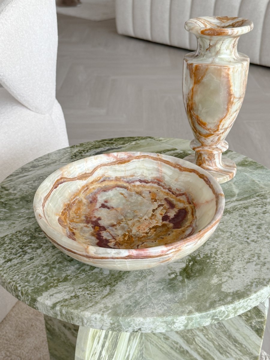 Jade Green Onyx Fruit Bowl - PalmLiving Dubai
